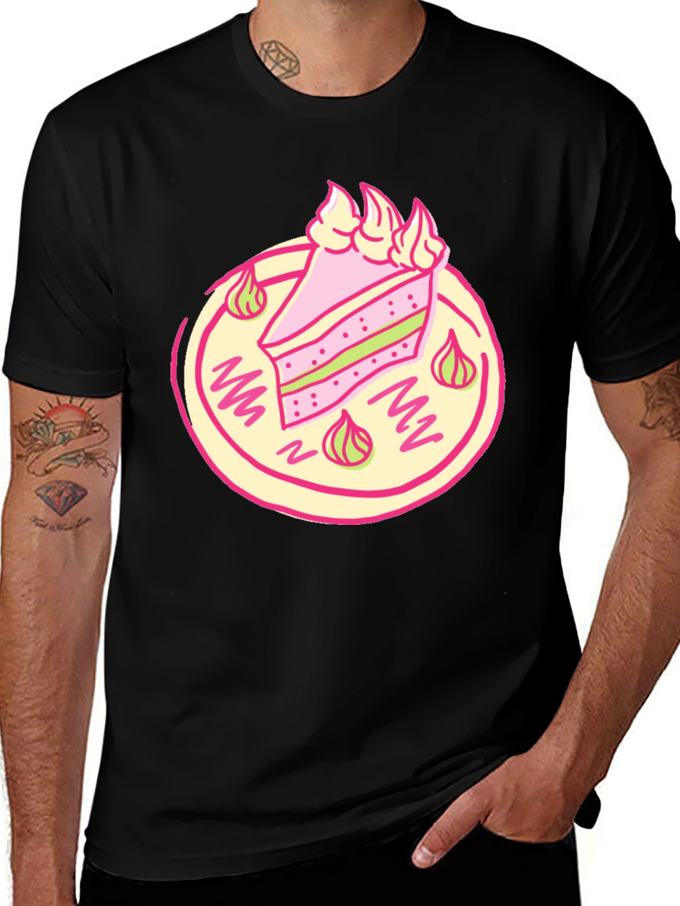 Variant 7 of Cake Slice Graphic Tee - Sweet Treat T-Shirt