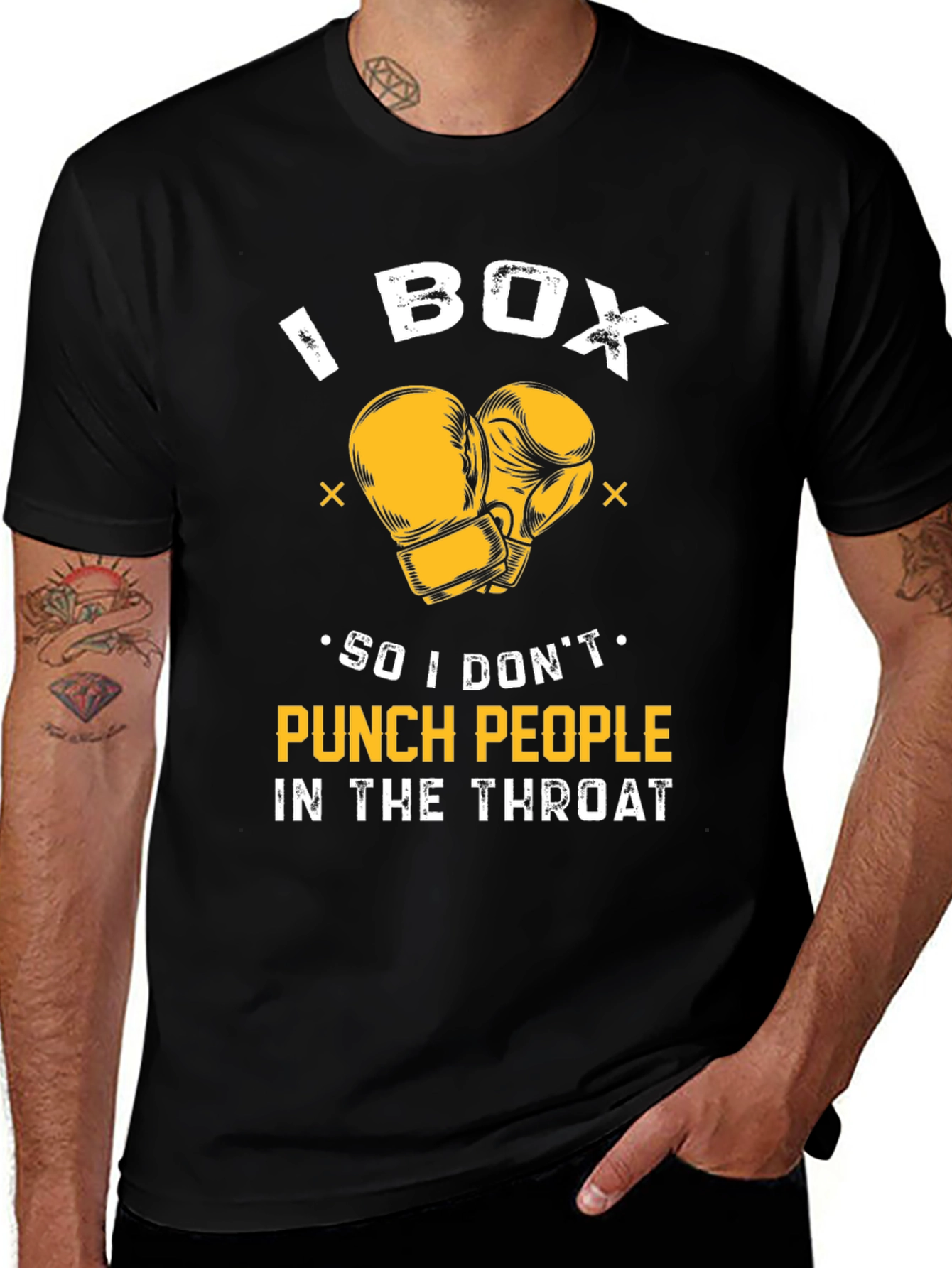 Variant 28 of I Box T-Shirt: Punch People in the Throat