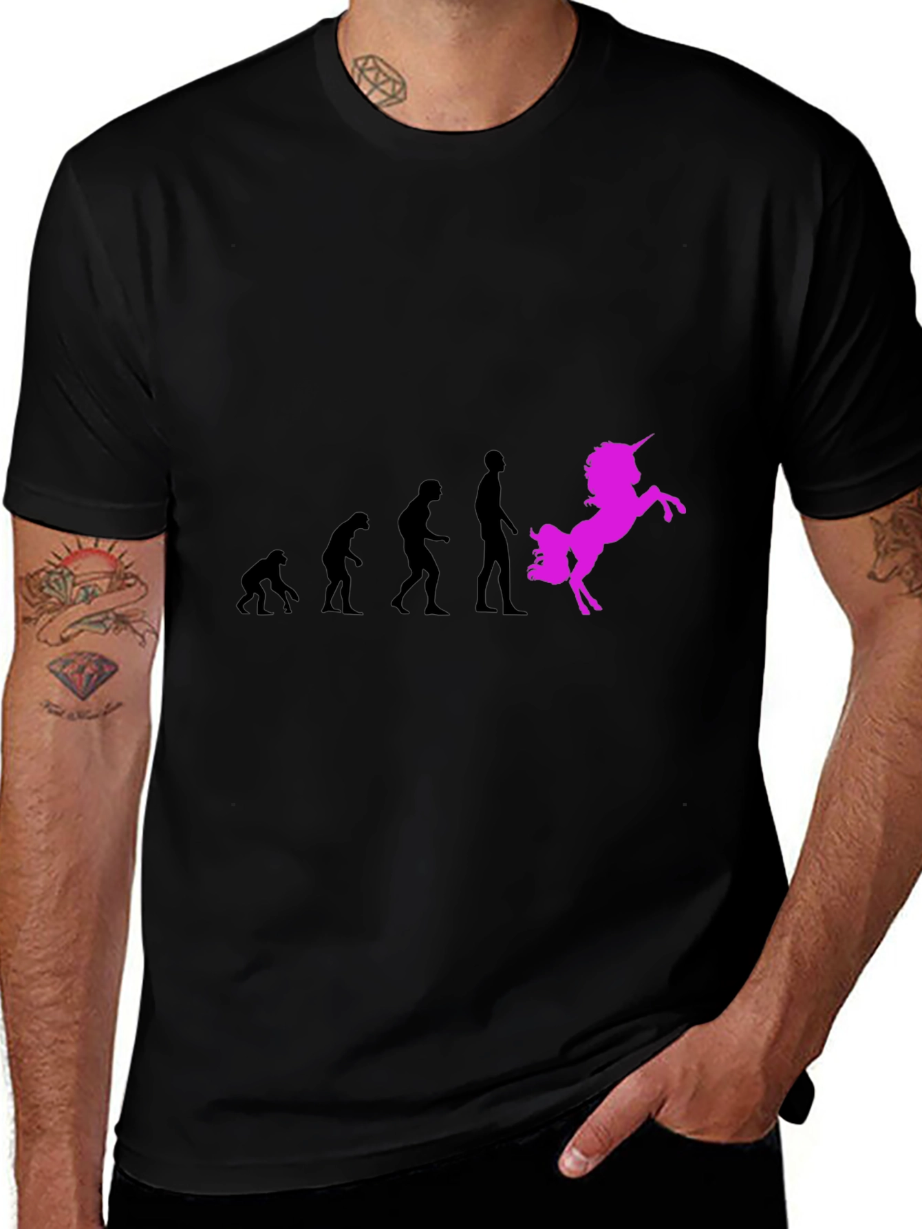 Variant 18 of Unicorn Evolution T-Shirt - Funny Novelty Tee