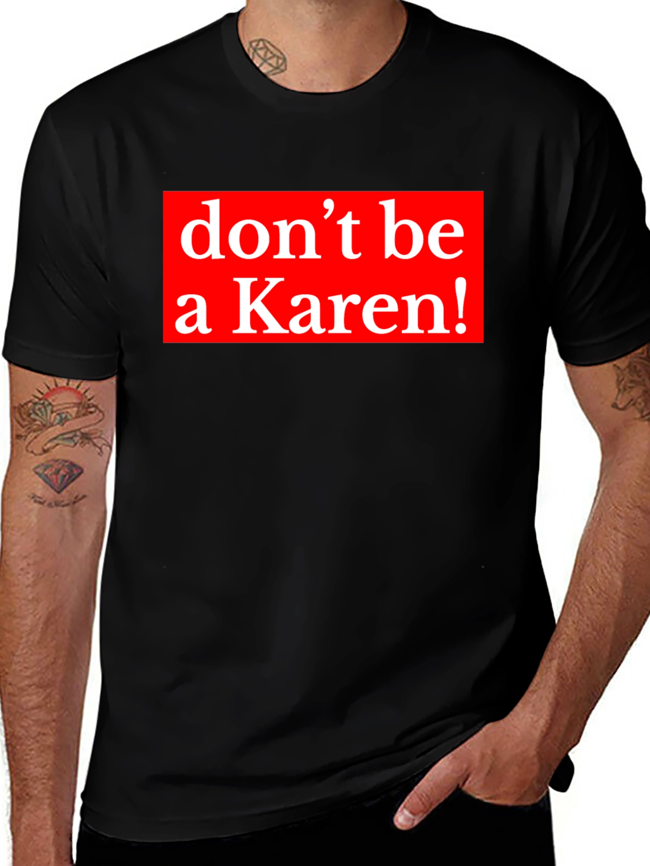 Variant 18 of Don't be a Karen! Graphic Tee - Black