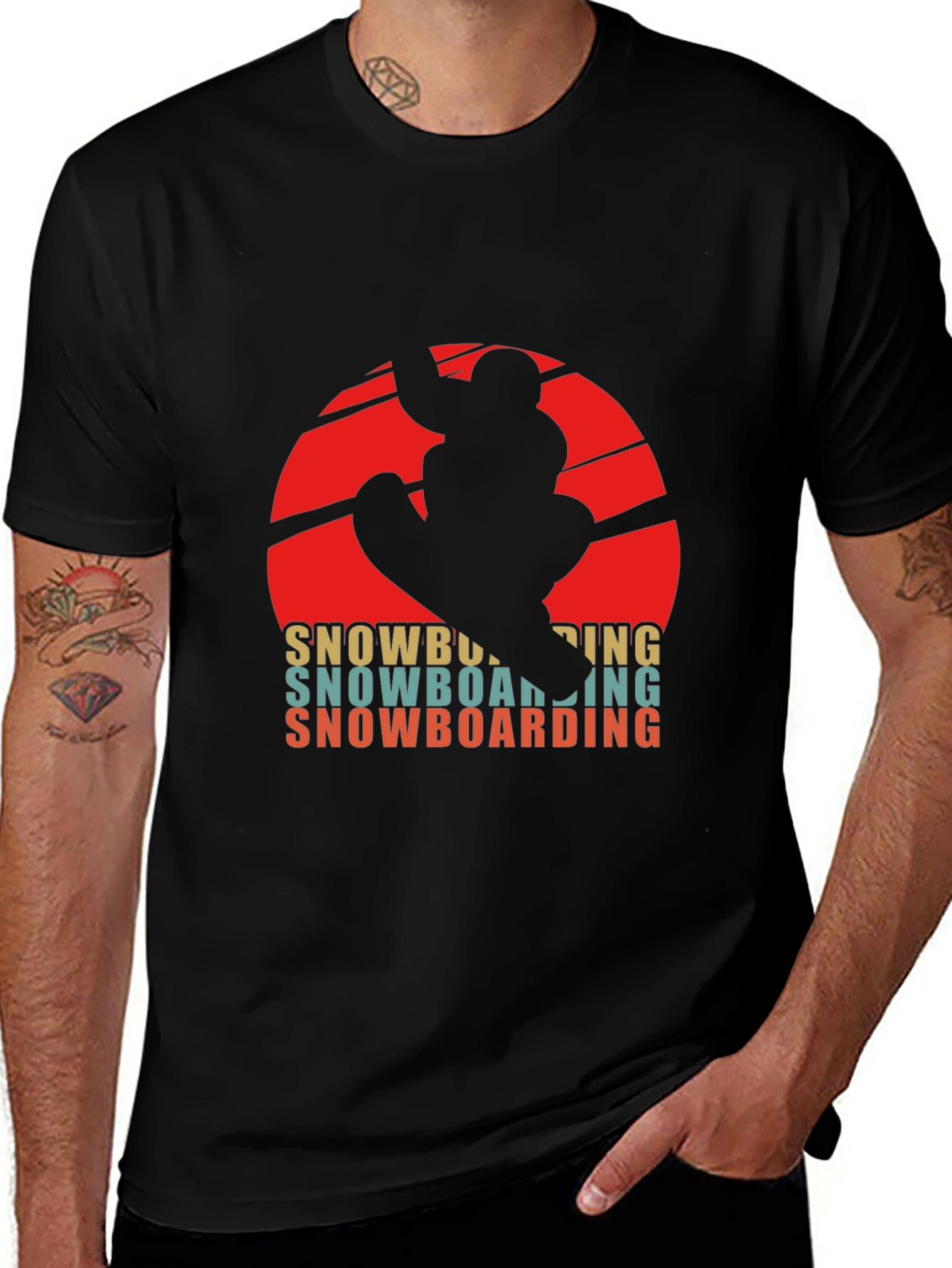 Variant 4 of Retro Snowboarding T-Shirt - Winter Sports Graphic Tee
