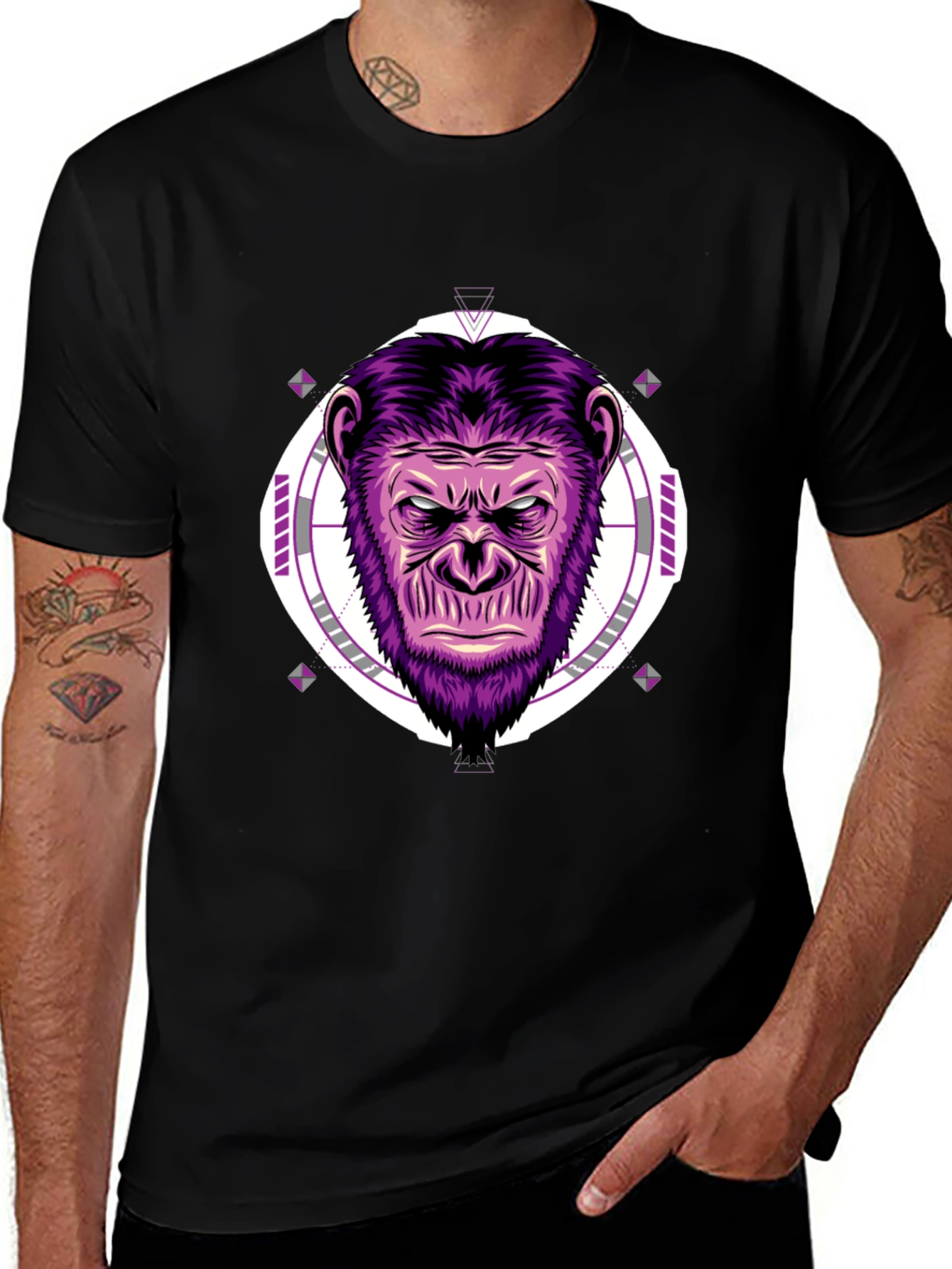 Variant 4 of Purple Ape Graphic Tee - Modern Streetwear
