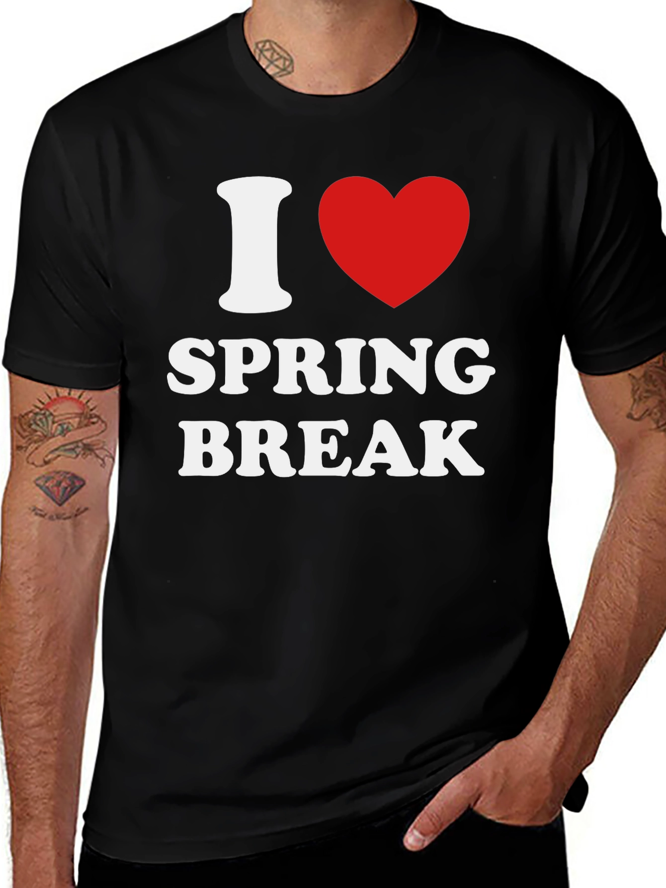 Variant 27 of I Heart Spring Break Crew Neck T-Shirt