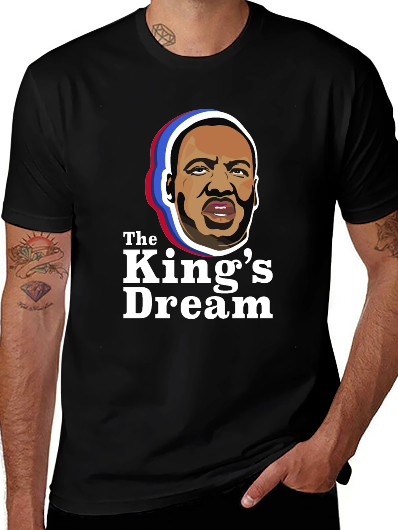 Variant 21 of The King's Dream Black T-Shirt