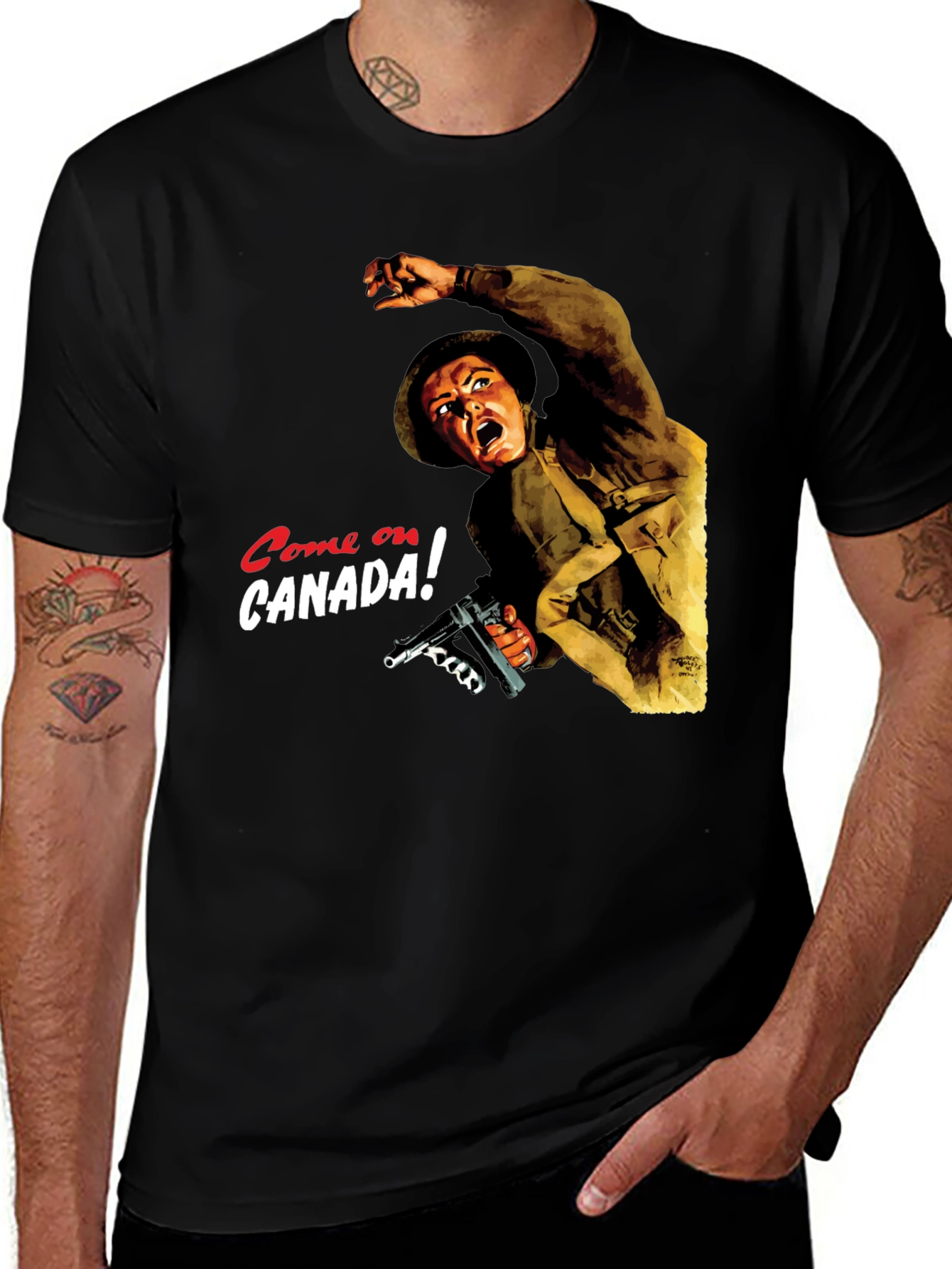 Come On Canada! Graphic T-Shirt - Patriotic Design