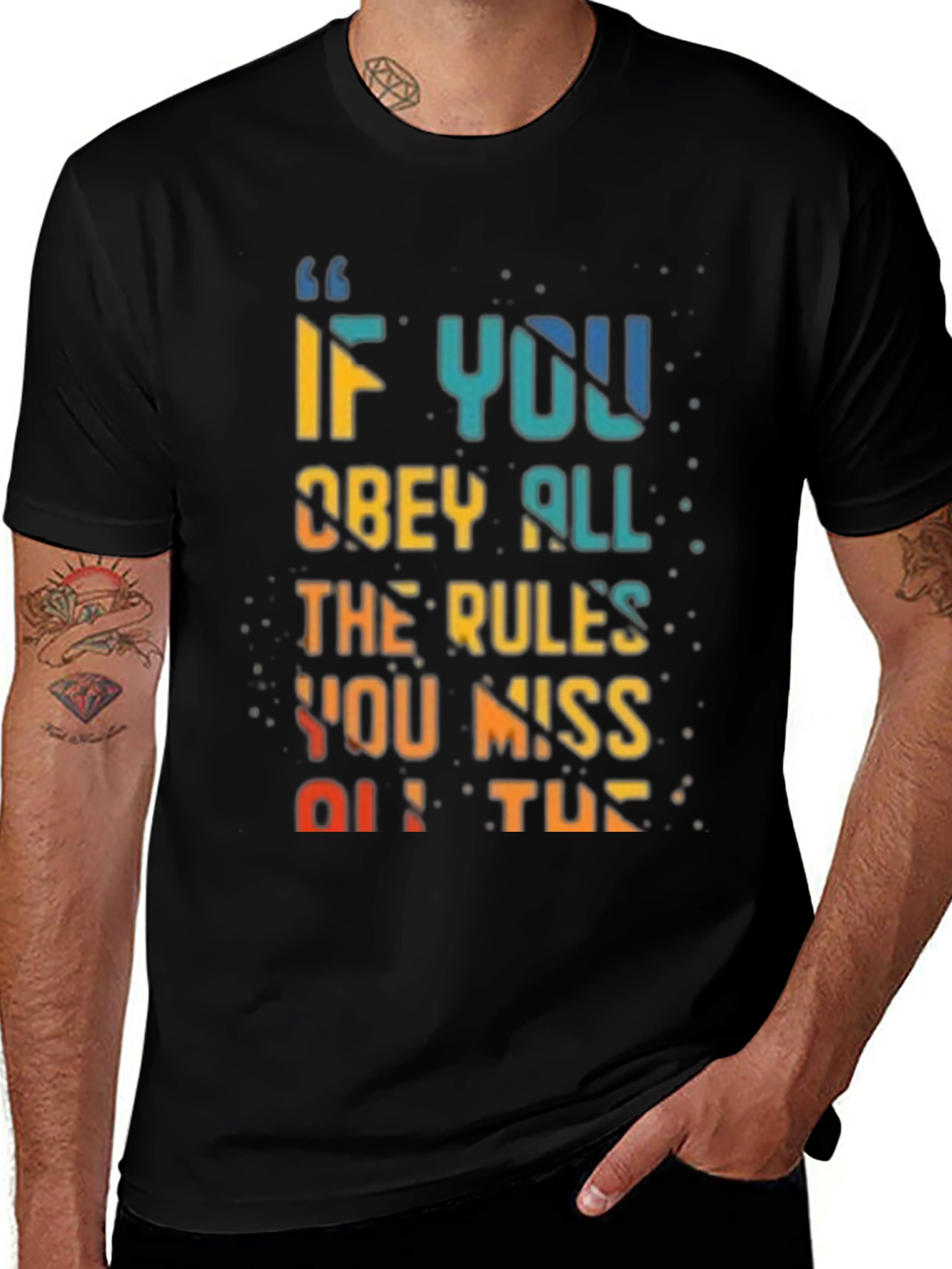 Variant 11 of Rule Breaker T-Shirt - Vibrant Quote Design