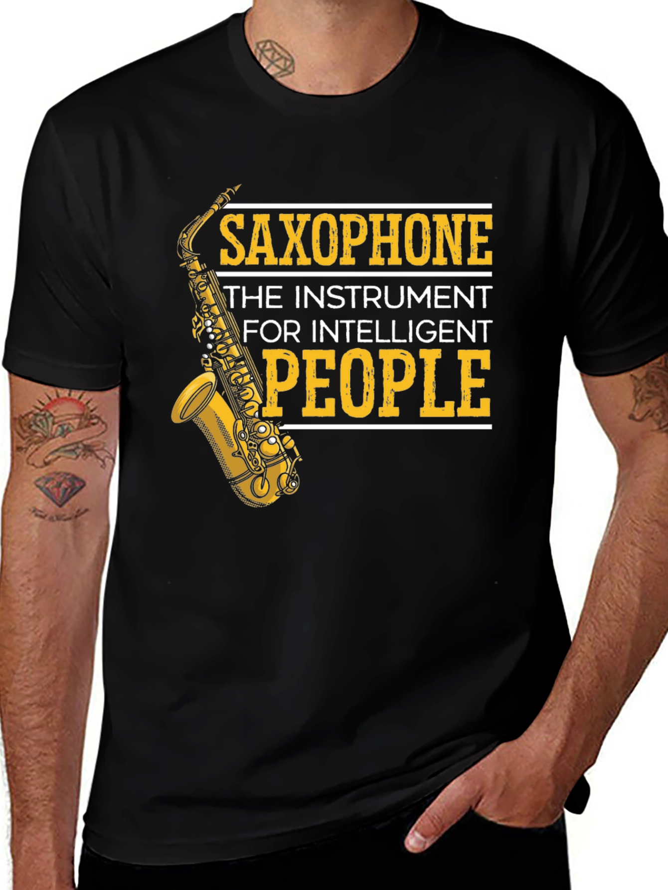 Variant 10 of Saxophone Intelligent People T-Shirt