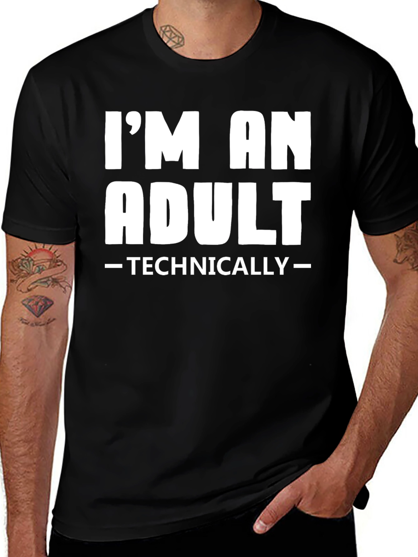 Variant 11 of I'm an Adult Technically Funny Graphic Tee