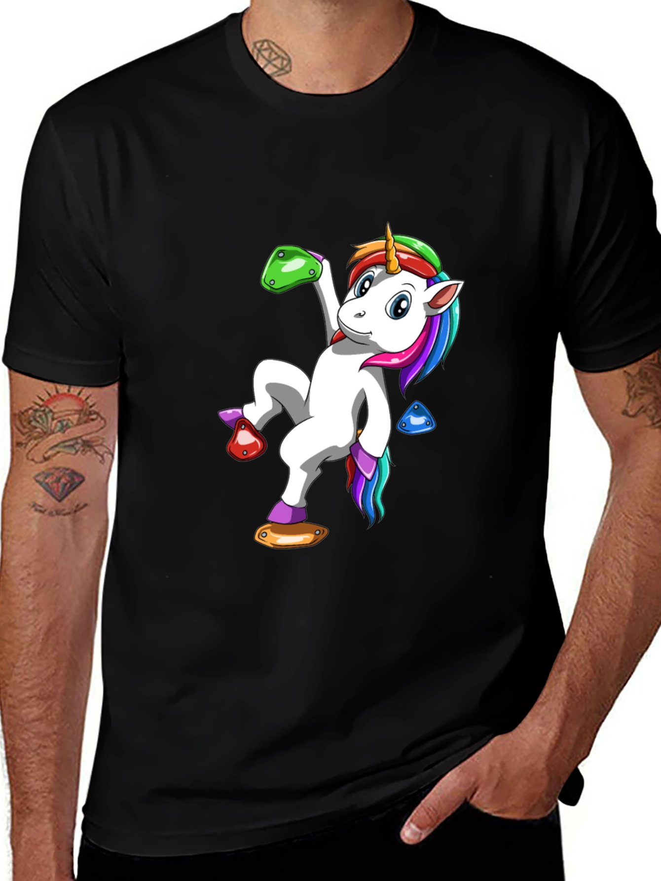 Variant 24 of Unicorn Rock Climbing T-Shirt