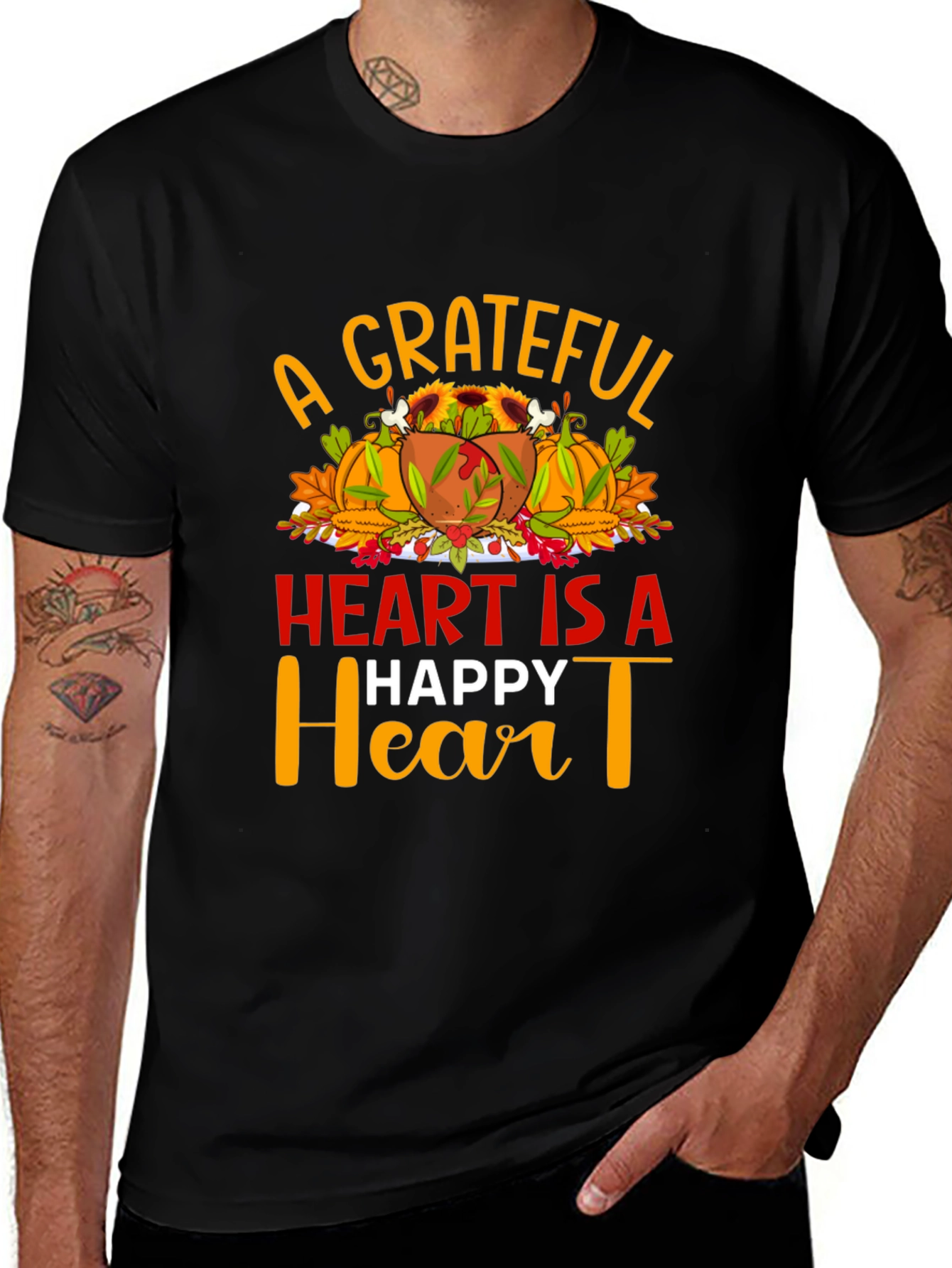 Grateful Heart Thanksgiving T-Shirt