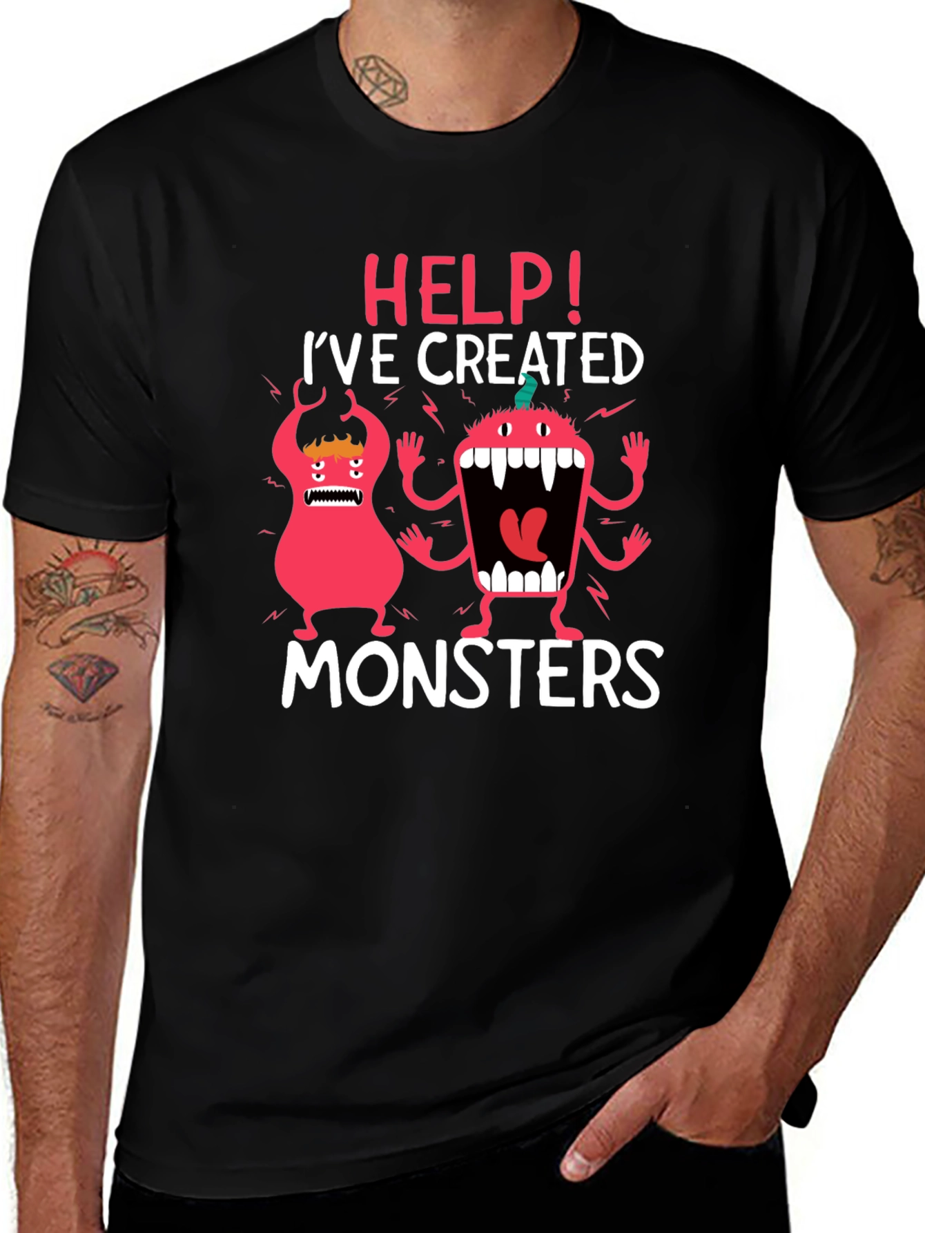 Variant 16 of Help! I've Created Monsters Graphic Tee