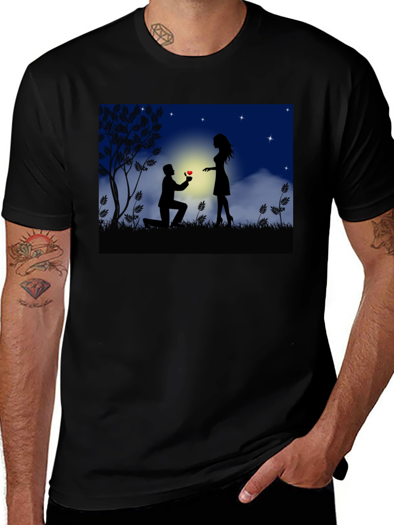 Variant 12 of Romantic Proposal Graphic T-Shirt