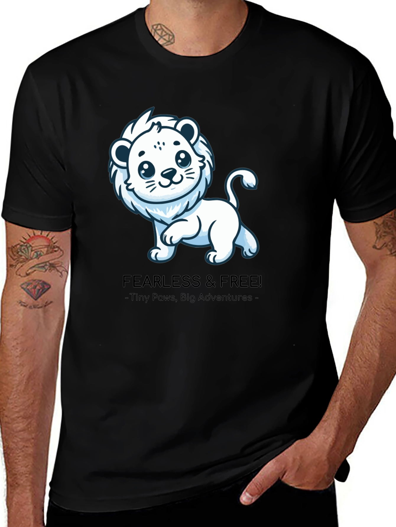 Variant 18 of Fearless Lion Tee - Tiny Paws, Big Adventures