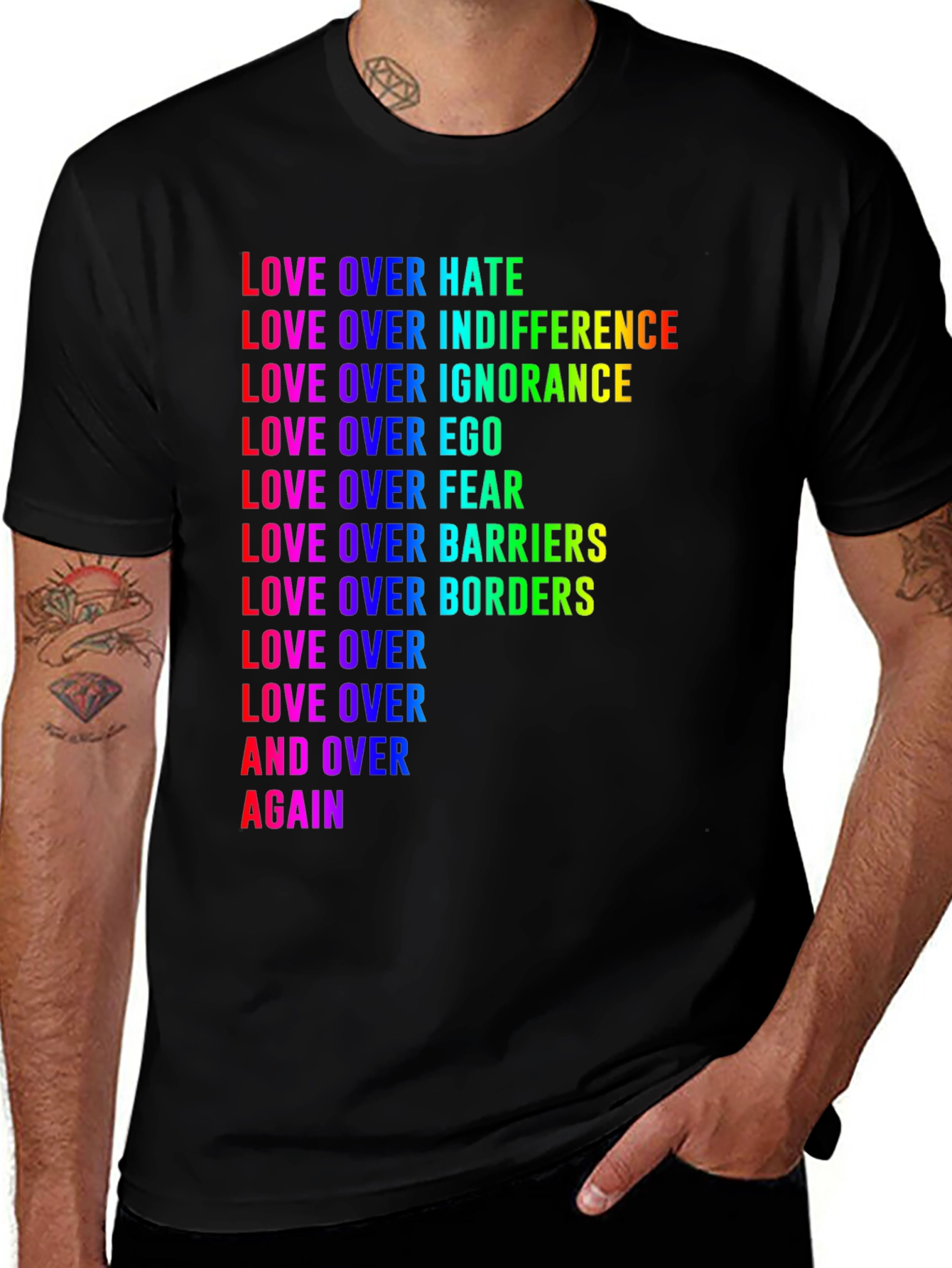 Variant 19 of Love Over All Pride T-Shirt