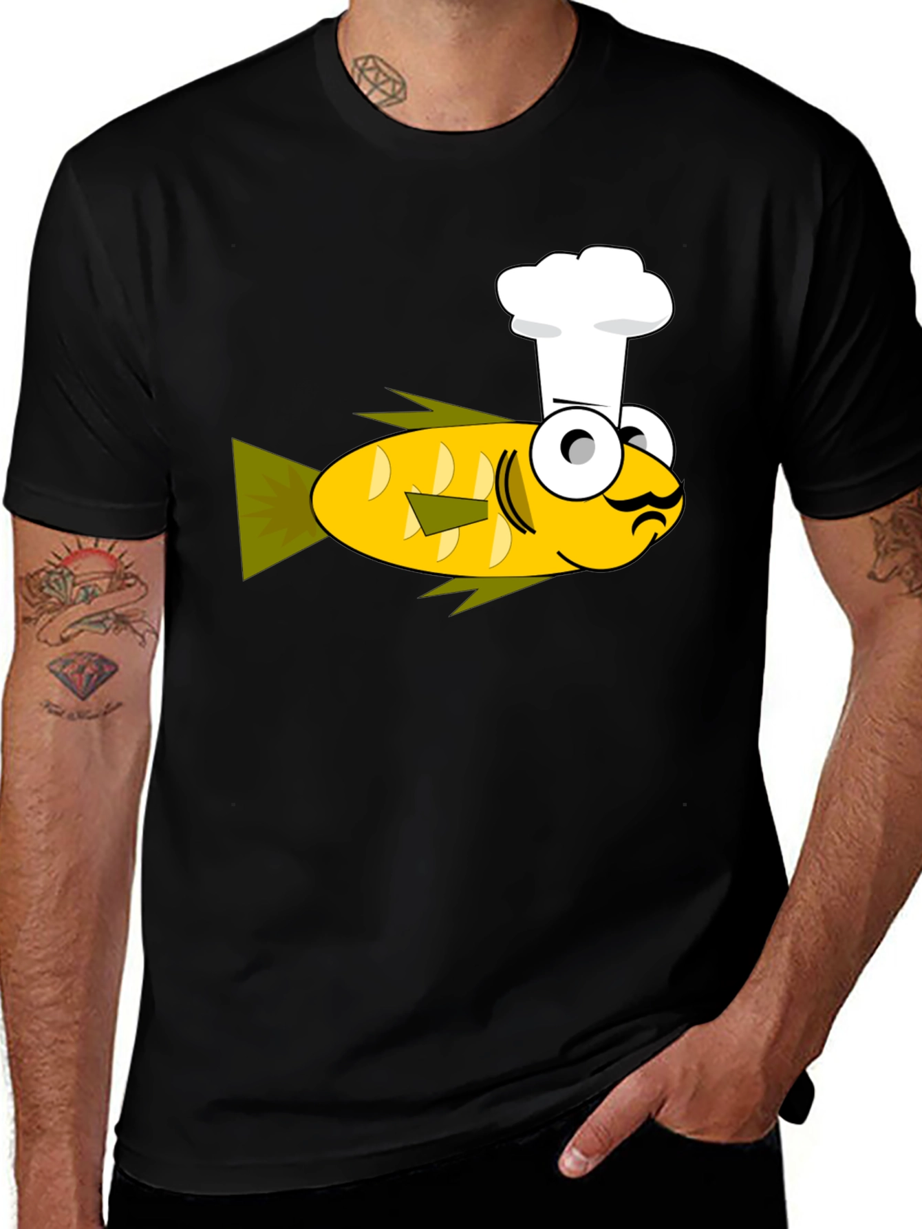 Variant 27 of Chef Fish Graphic T-Shirt - Unique Design