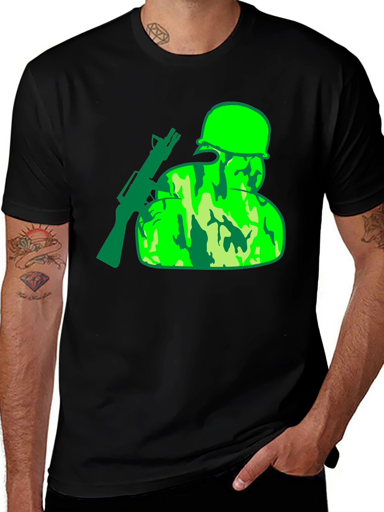 Variant 13 of Camouflage Soldier Graphic T-Shirt
