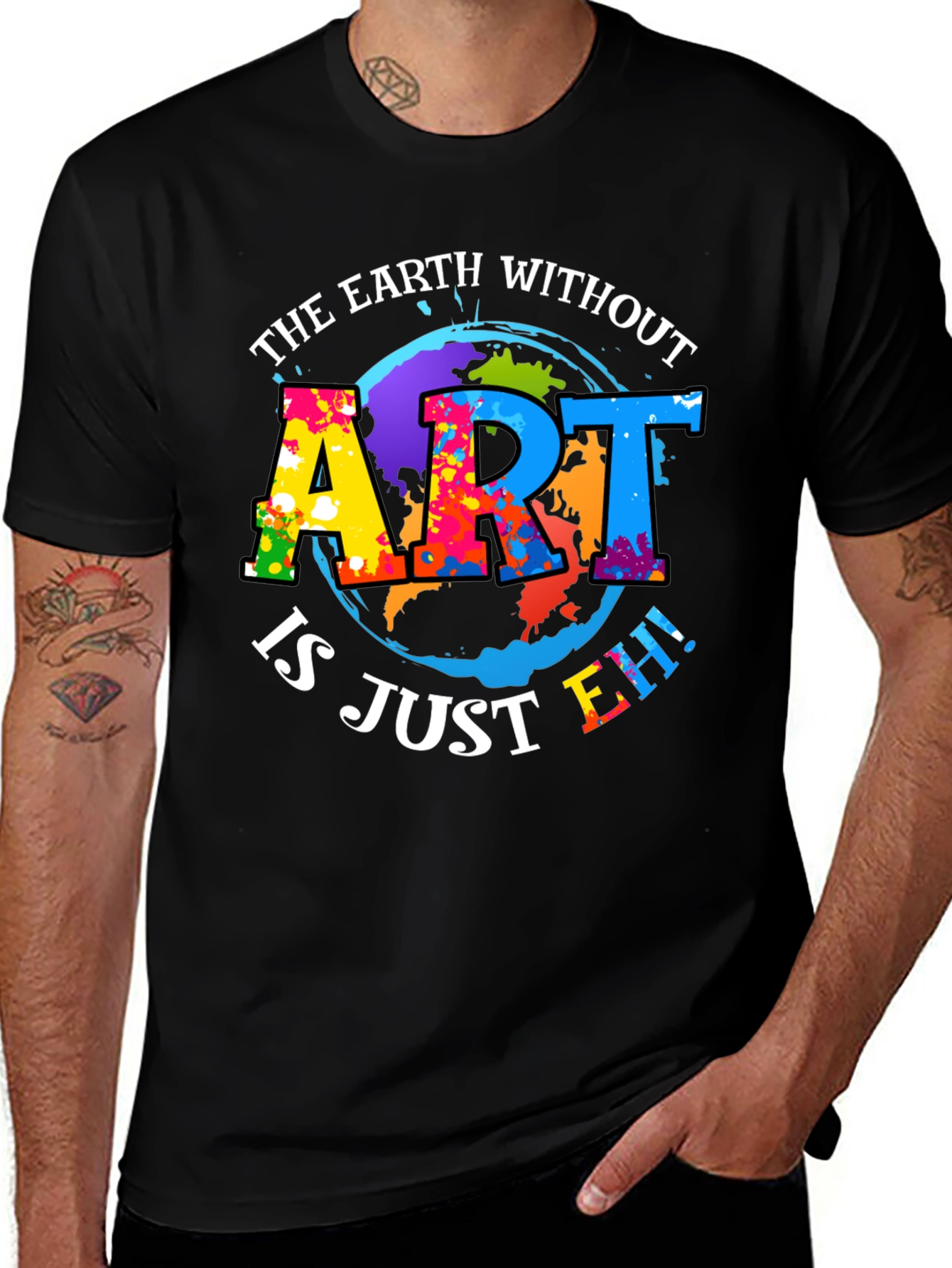 Variant 3 of Art Lover Graphic Tee - Earth Without Art T-Shirt