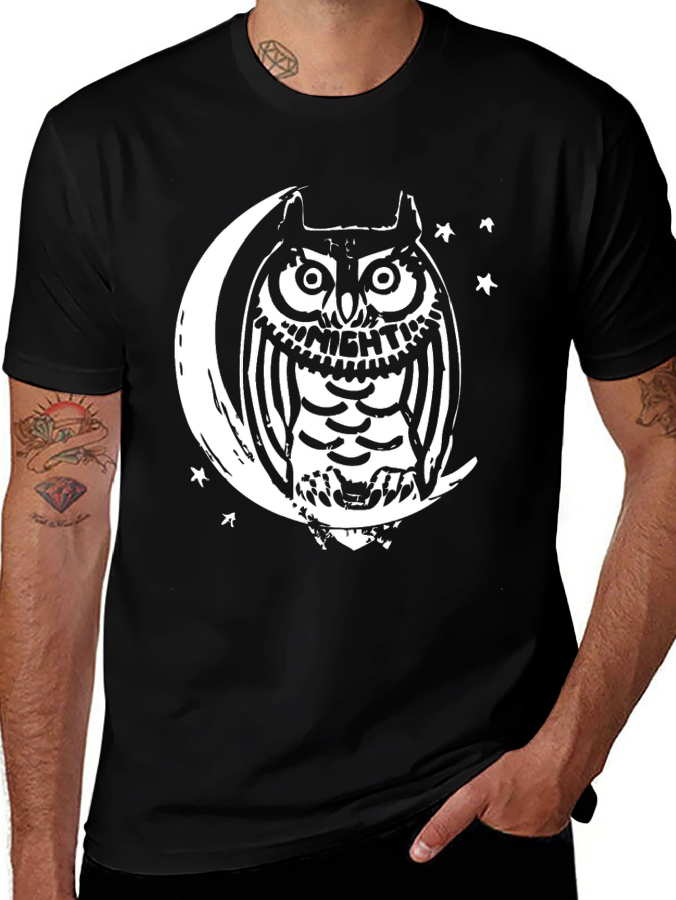 Variant 27 of Night Owl on Moon T-Shirt