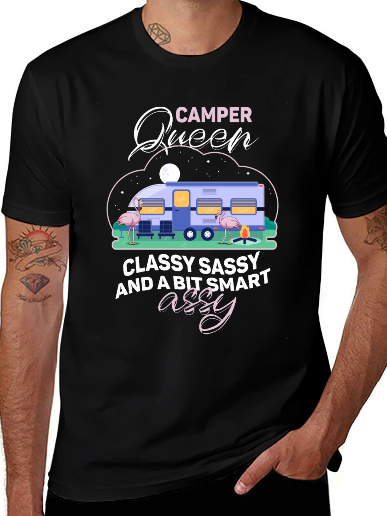 Variant 20 of Camper Queen T-Shirt - Classy, Sassy, and Smart Assy