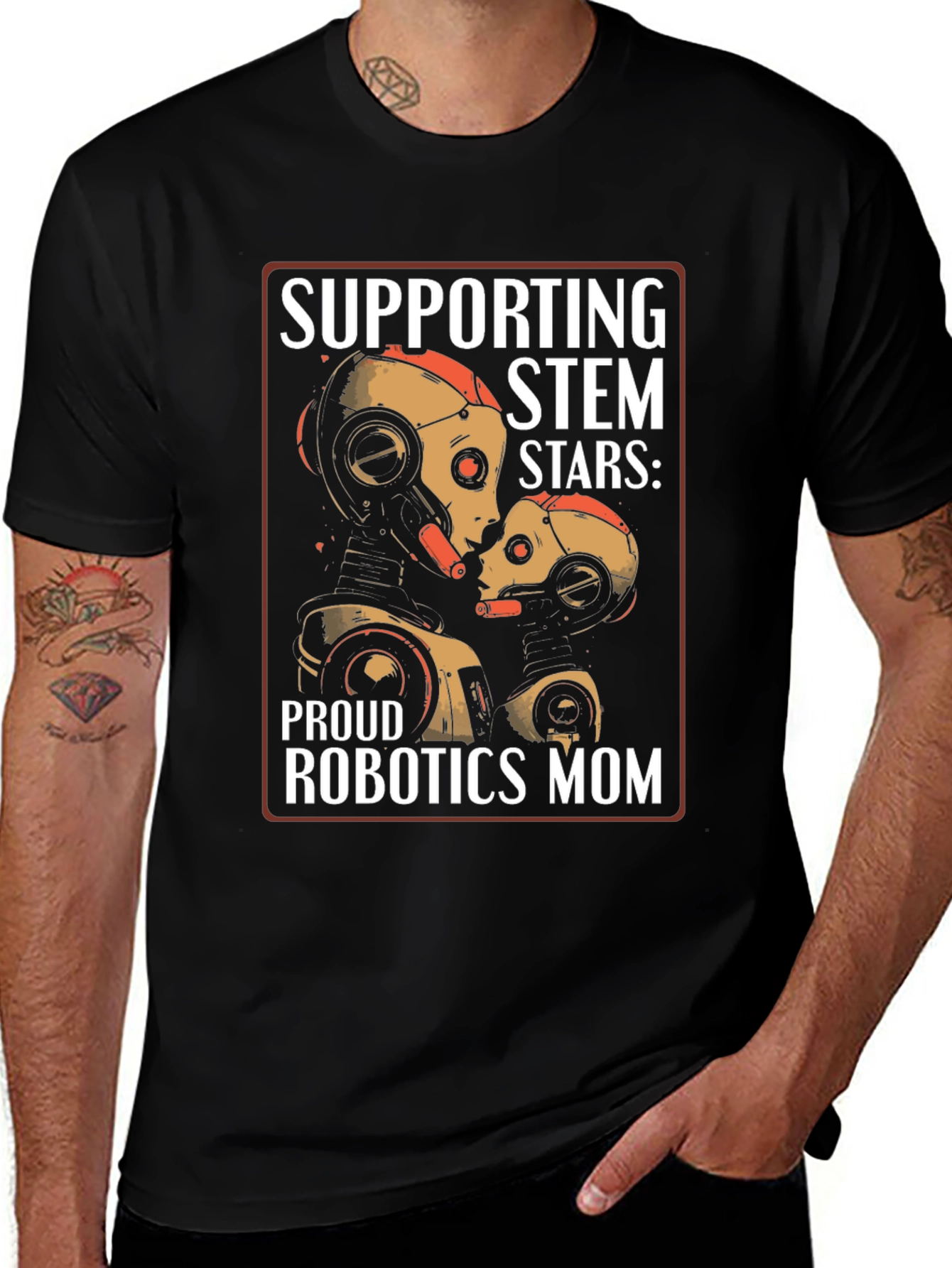 Proud Robotics Mom STEM Stars T-Shirt