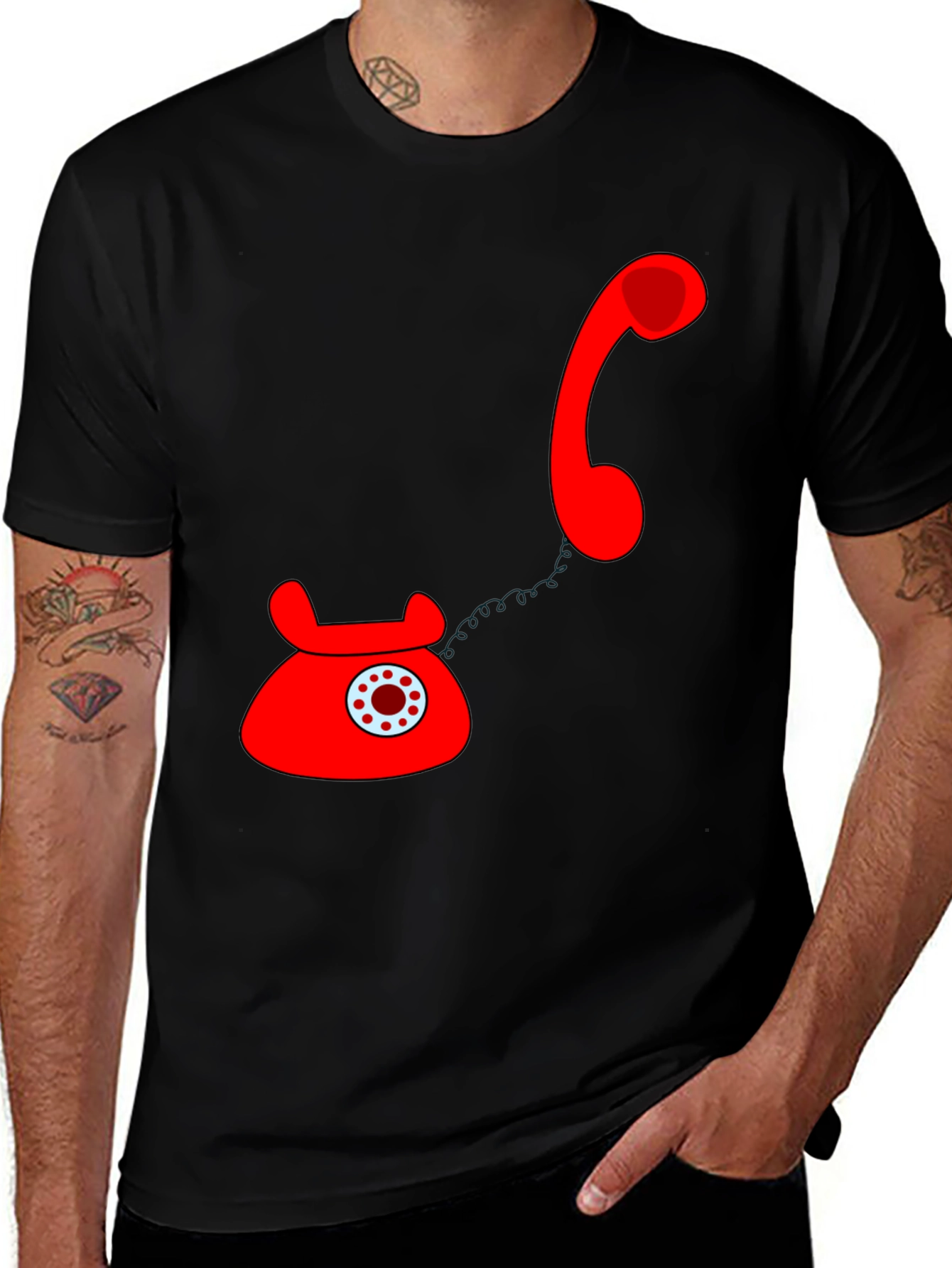 Variant 18 of Retro Rotary Phone Graphic T-Shirt