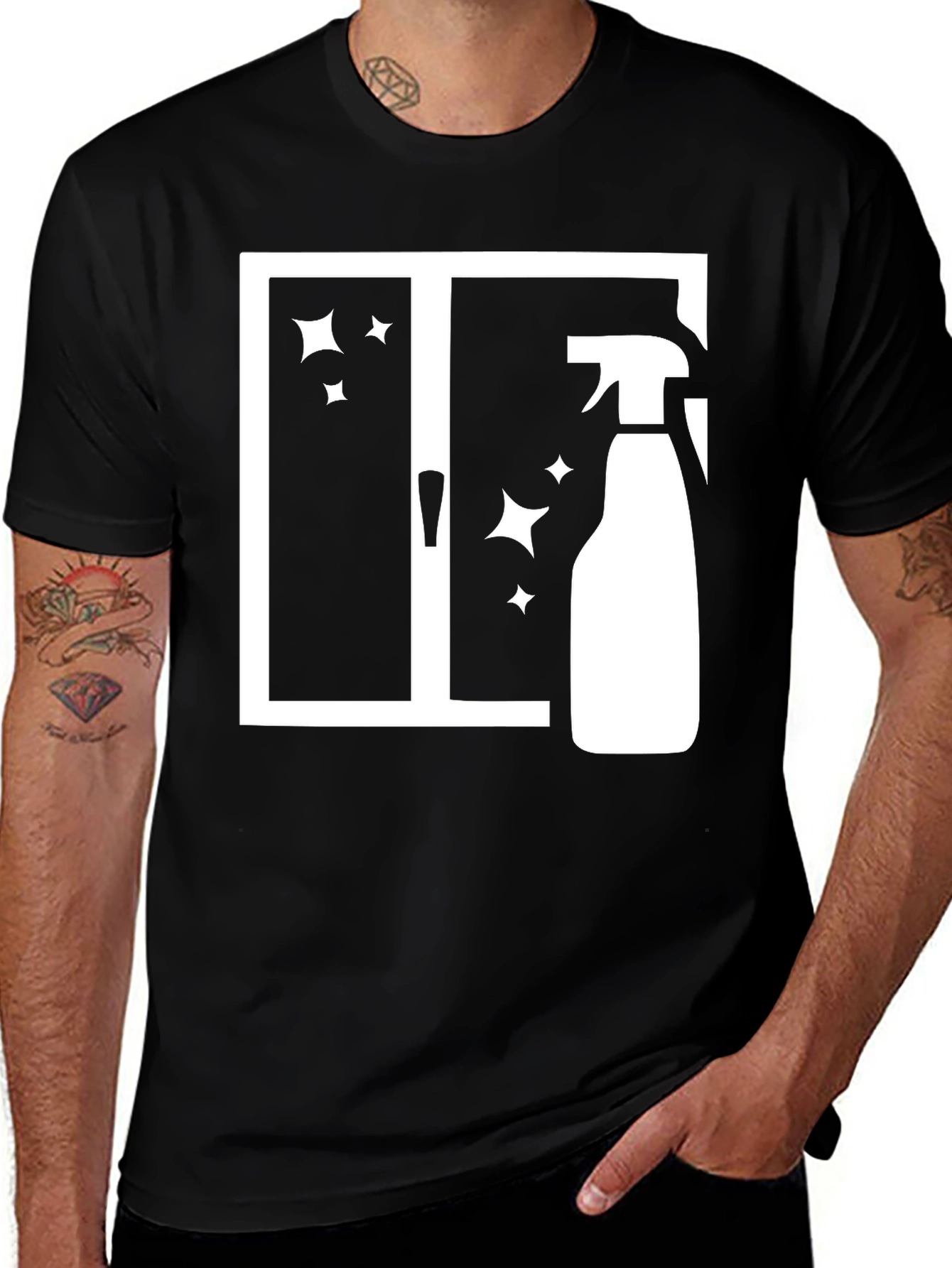 Variant 12 of Cleaning Window T-Shirt - Funny Janitor Tee