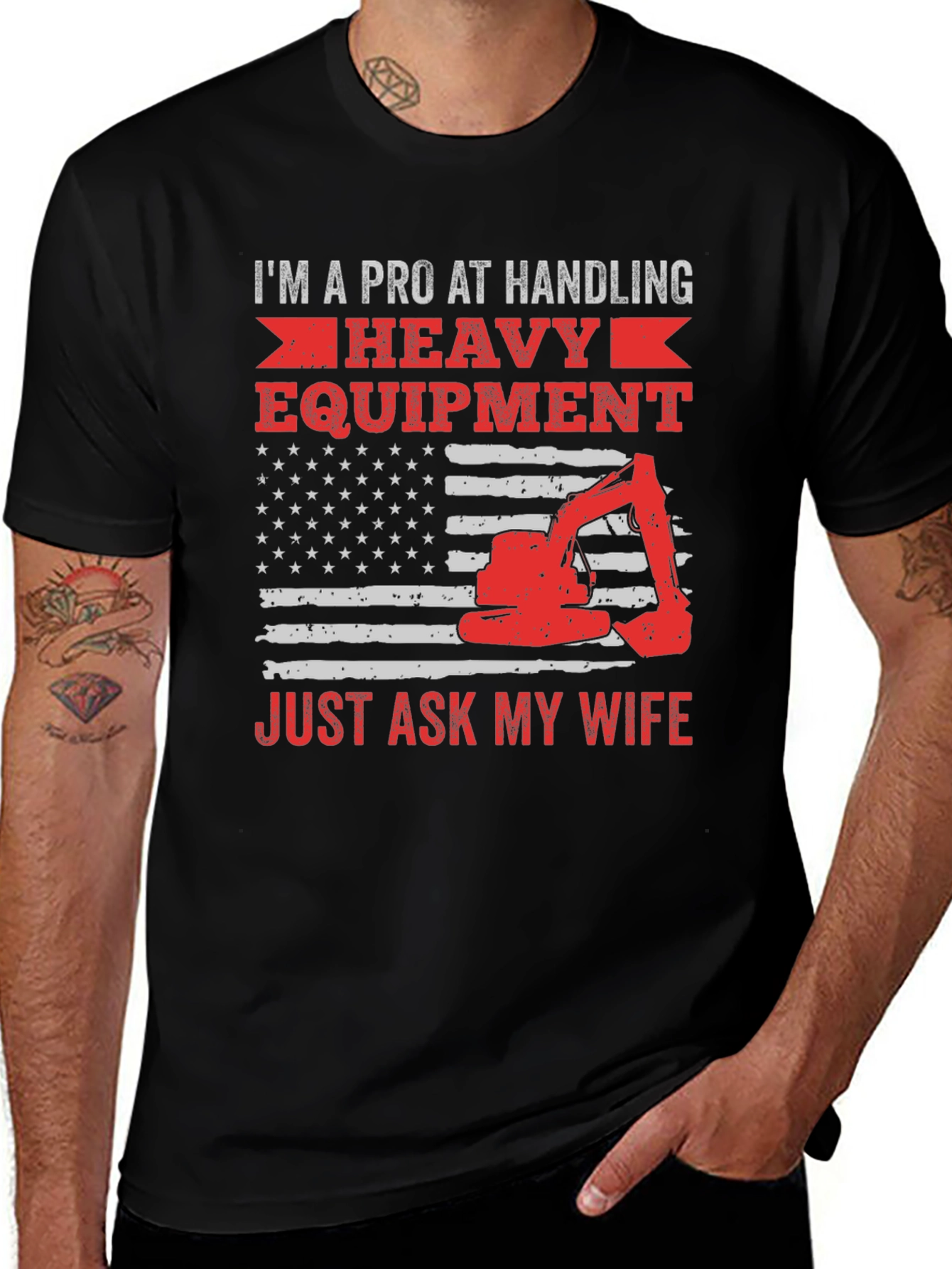Variant 14 of Pro at Handling Heavy Equipment T-Shirt