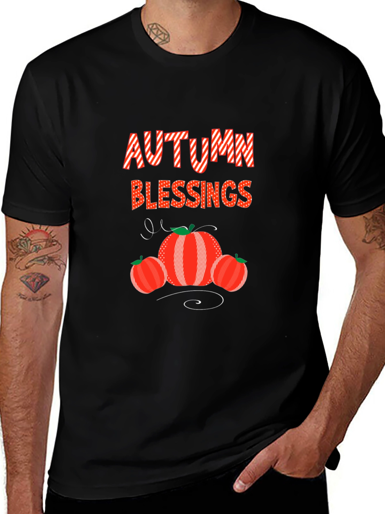 Variant 19 of Autumn Blessings Pumpkin Graphic Tee