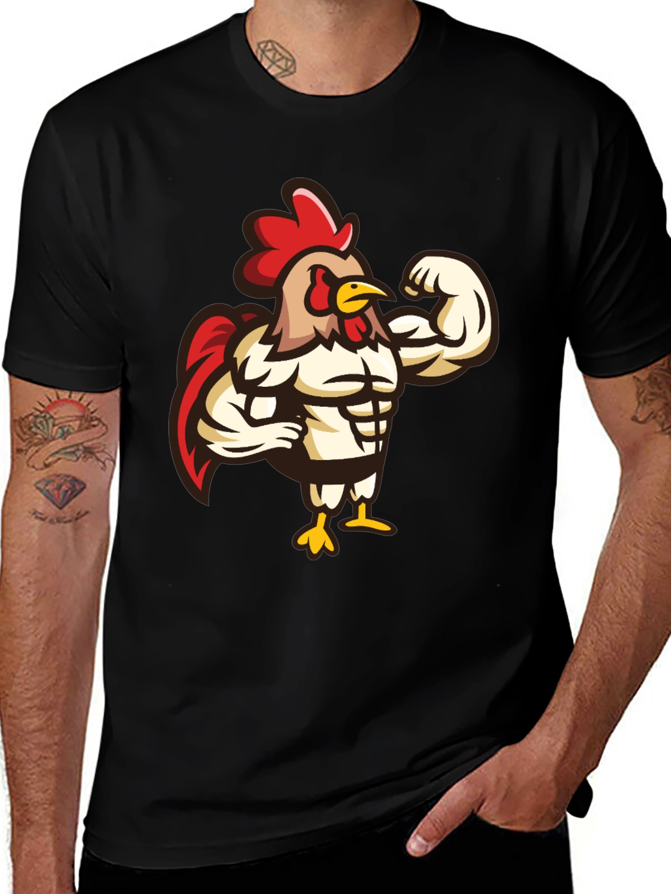 Variant 11 of Funny Gym Chicken T-Shirt