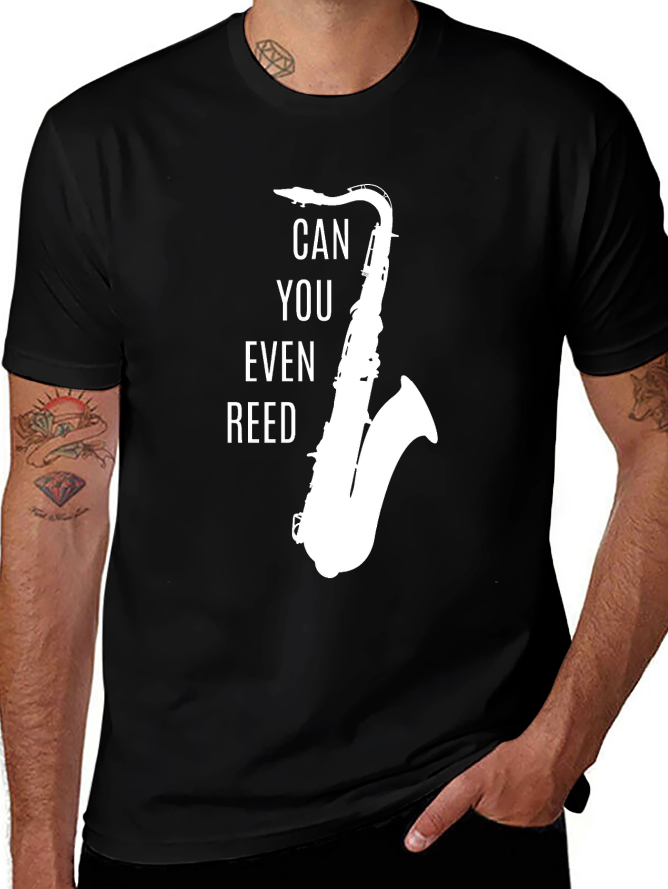 Variant 2 of Can You Even Reed T-Shirt - Musician Saxophone Player Tee