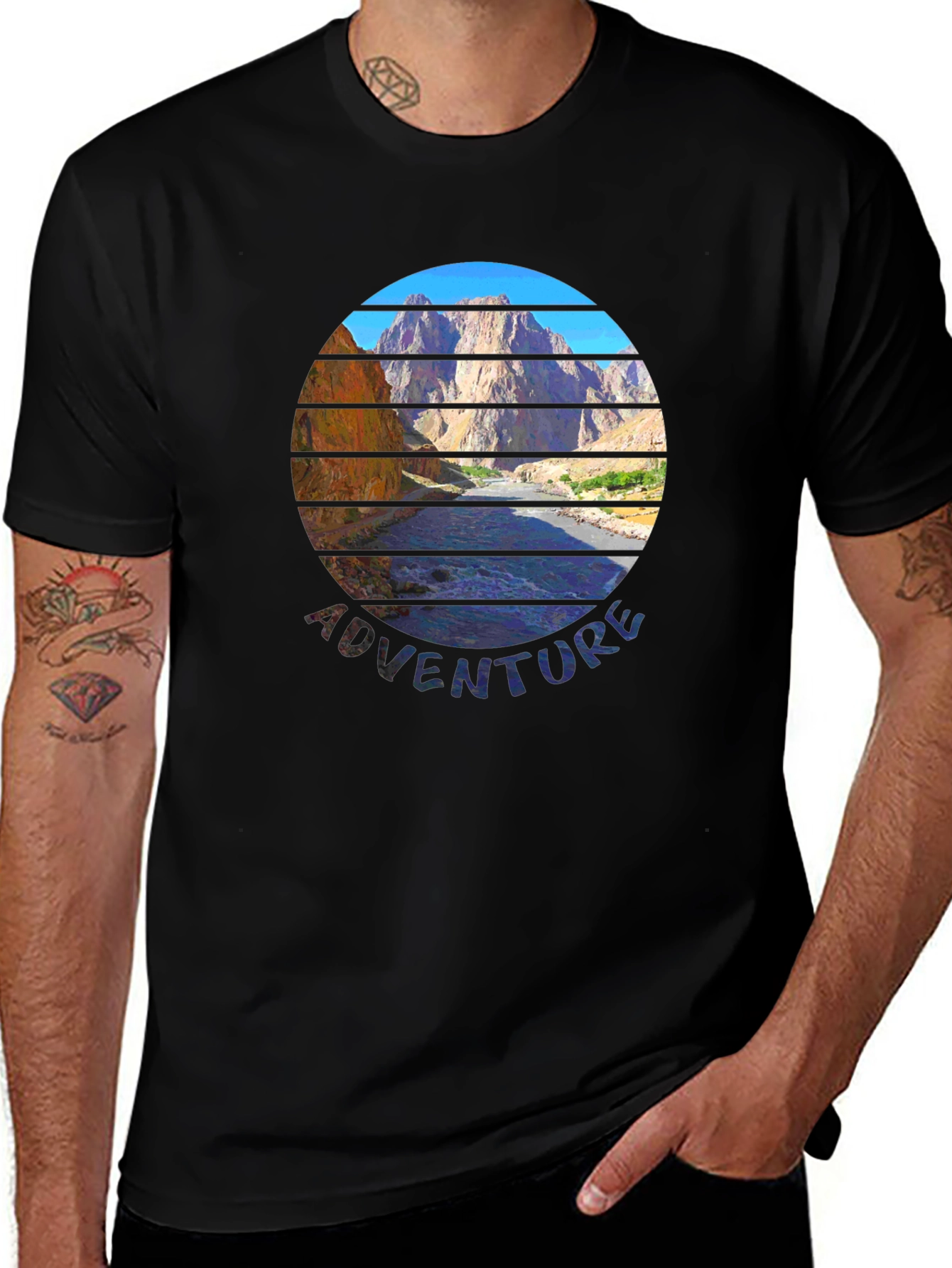 Variant 19 of Adventure Mountain Scene Graphic Tee