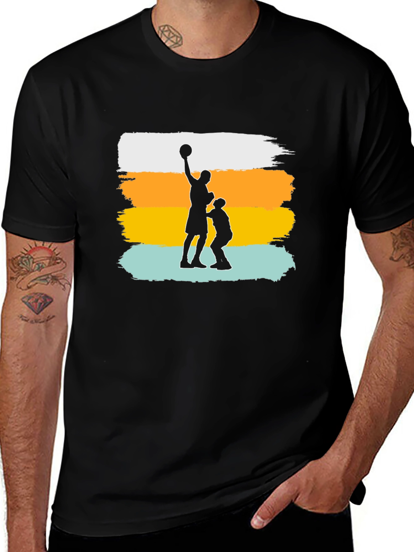 Variant 9 of Basketball Silhouette T-Shirt