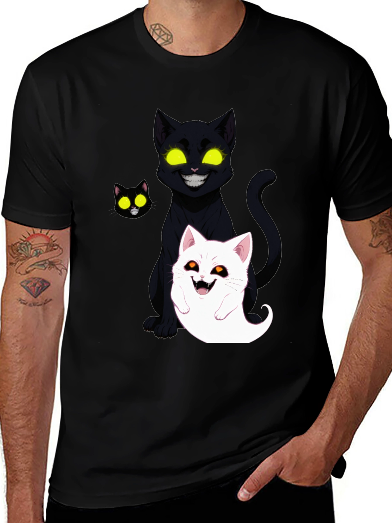 Variant 29 of Halloween Cat Ghost Graphic T-Shirt