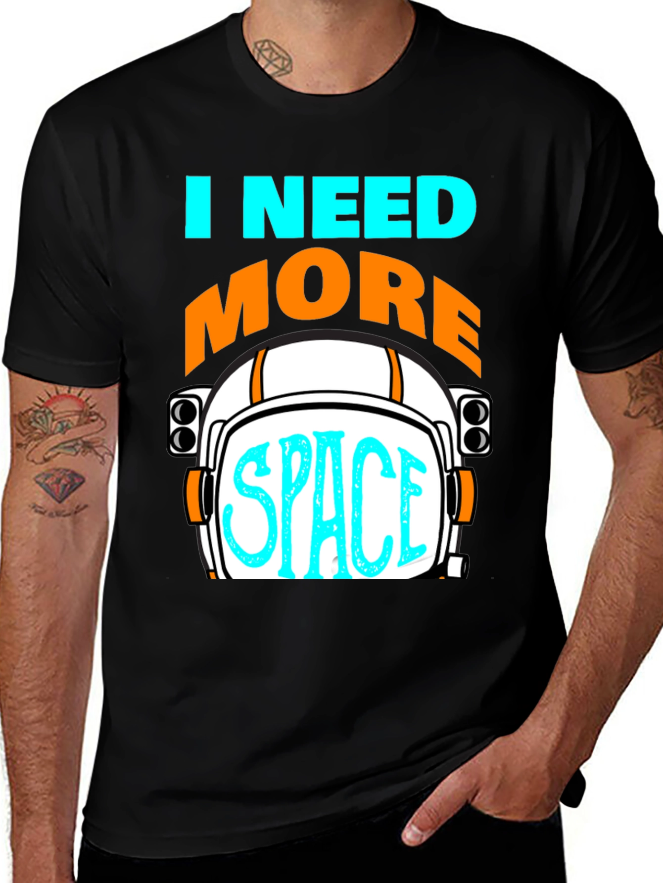 Variant 12 of I Need More Space T-Shirt - Astronaut Helmet Graphic Tee