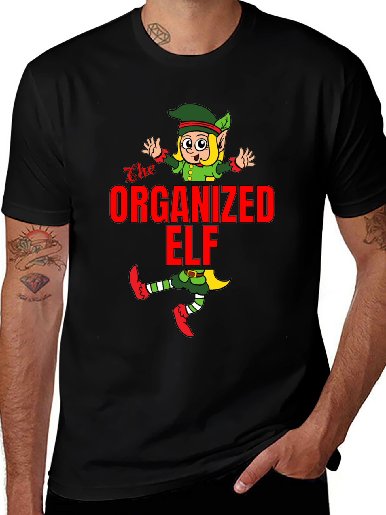 Variant 20 of Organized Elf Graphic T-Shirt