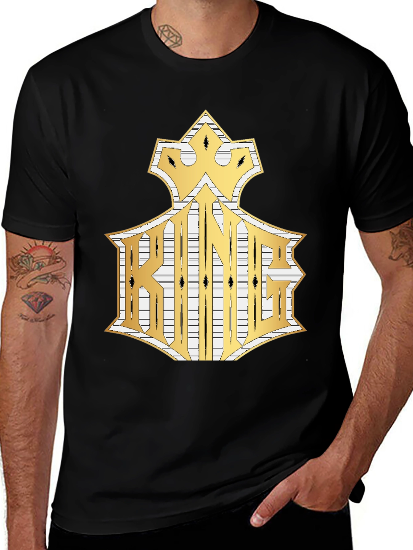 King Graphic Tee - Crown Gold