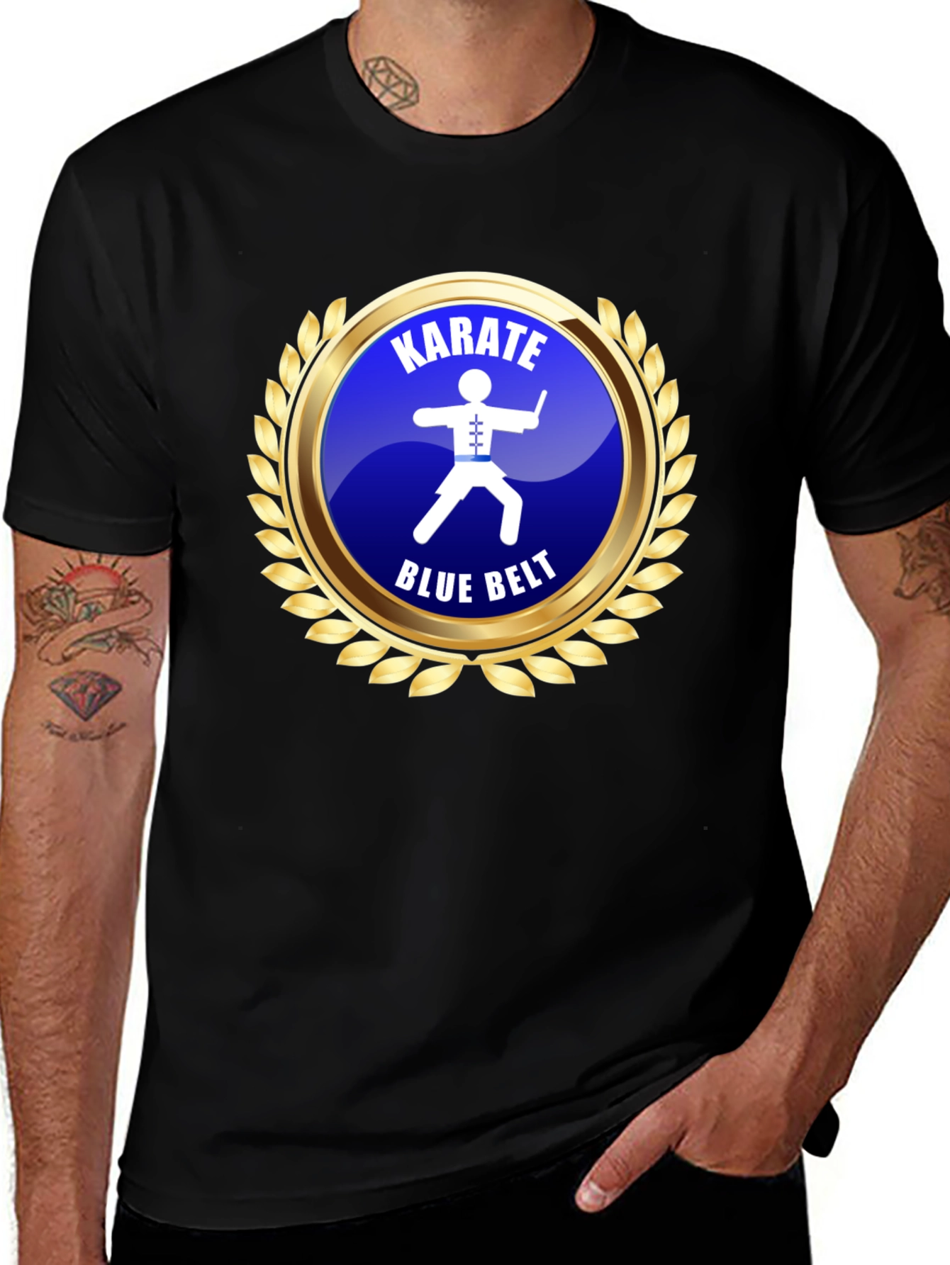 Variant 26 of Karate Blue Belt T-Shirt Martial Arts Training