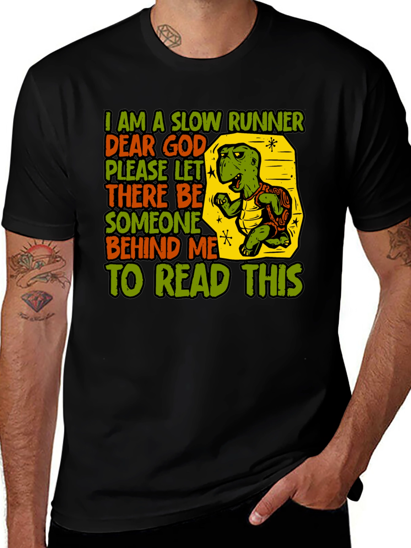 Variant 6 of Slow Runner Turtle Graphic T-Shirt