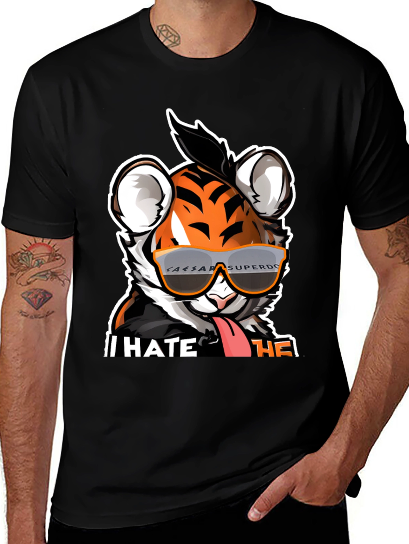 I Hate HE Tiger Graphic T-Shirt