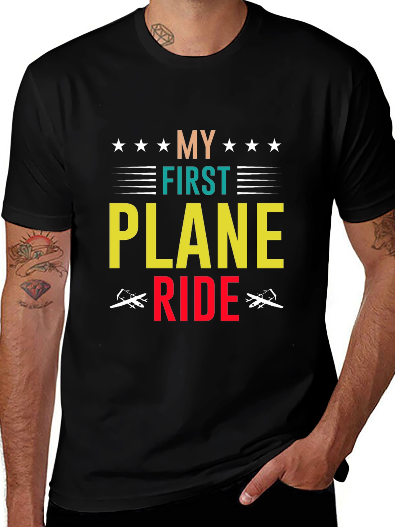 Variant 24 of My First Plane Ride T-Shirt | Aviation Tee