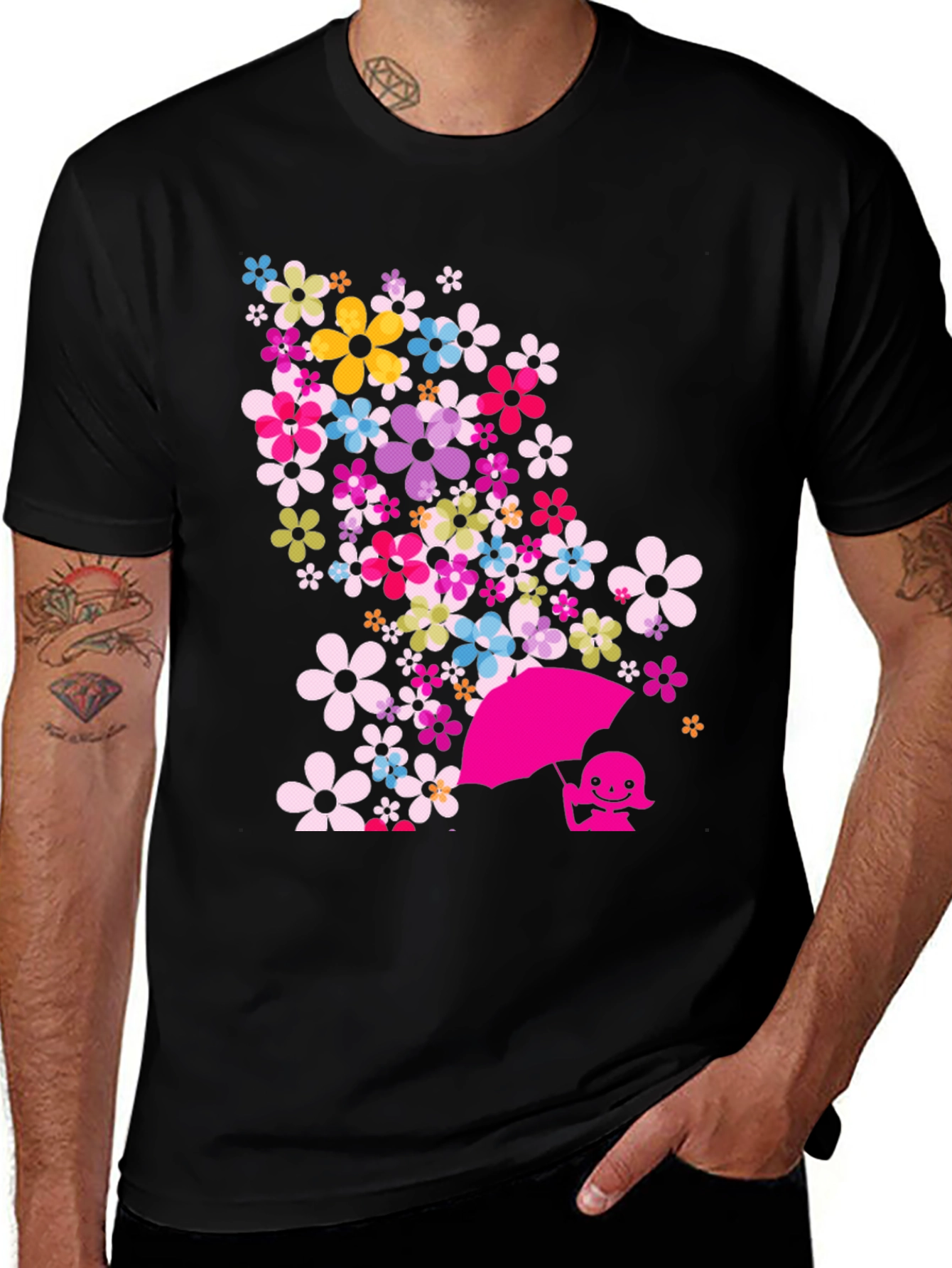 Variant 25 of Floral Umbrella Graphic Tee