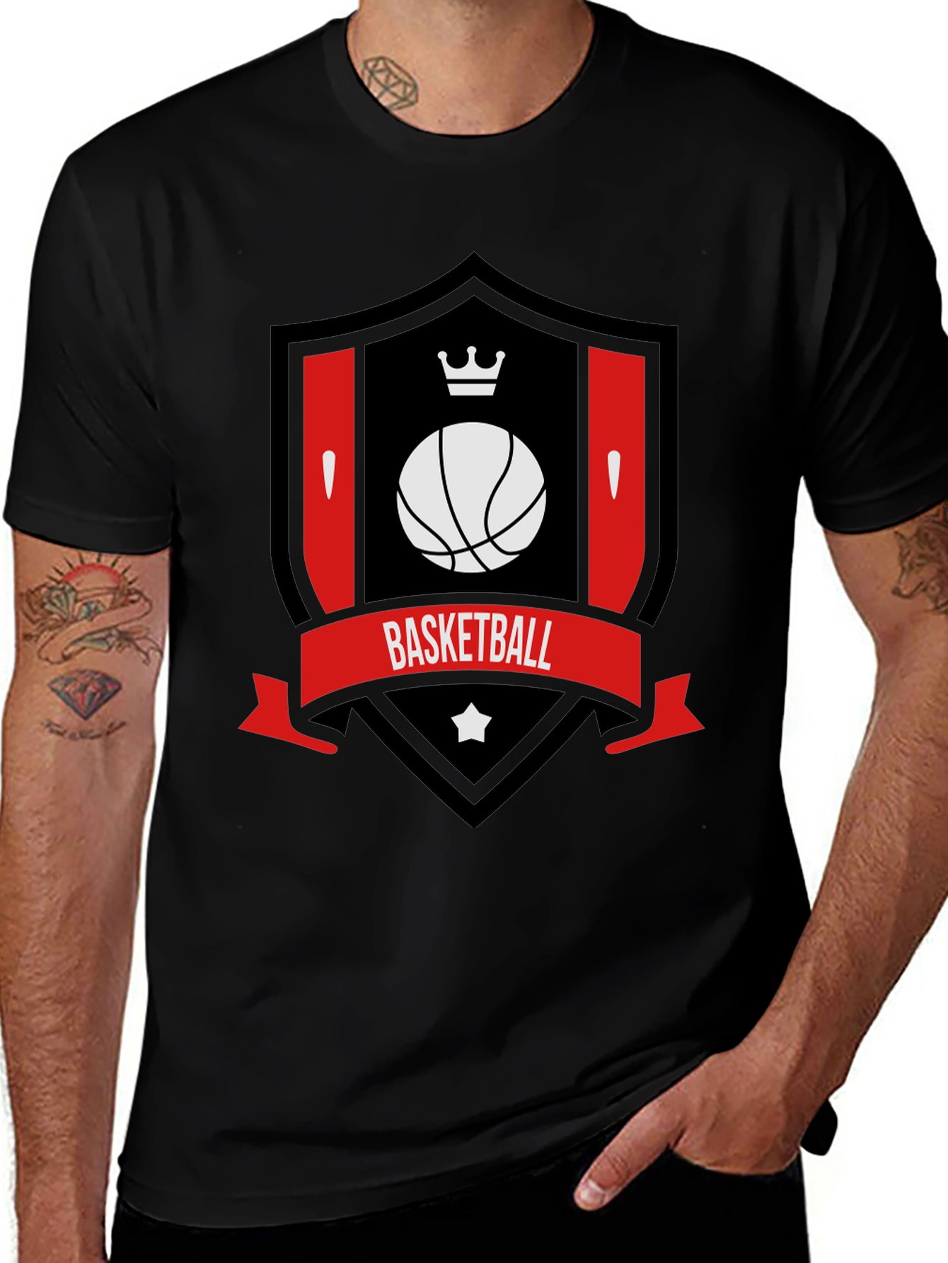 Variant 29 of Basketball Crown Shield Graphic Tee