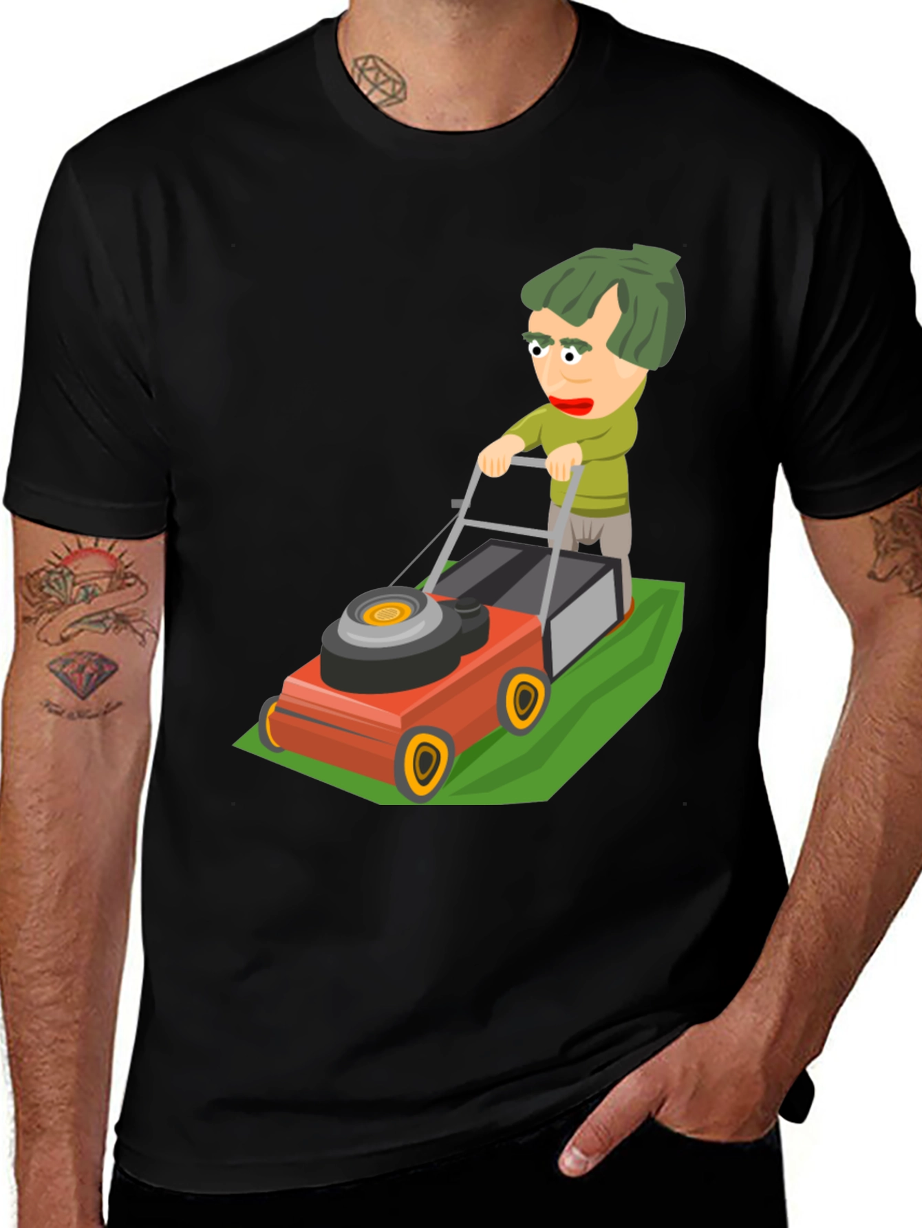 Variant 29 of Cartoon Lawn Mower T-Shirt