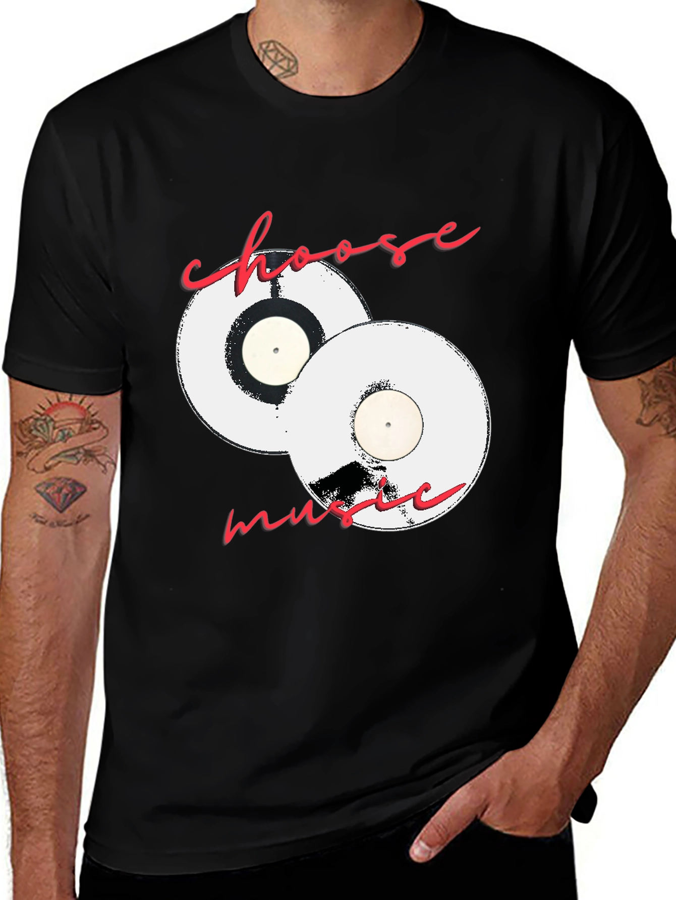 Variant 8 of Choose Music Black Graphic Tee