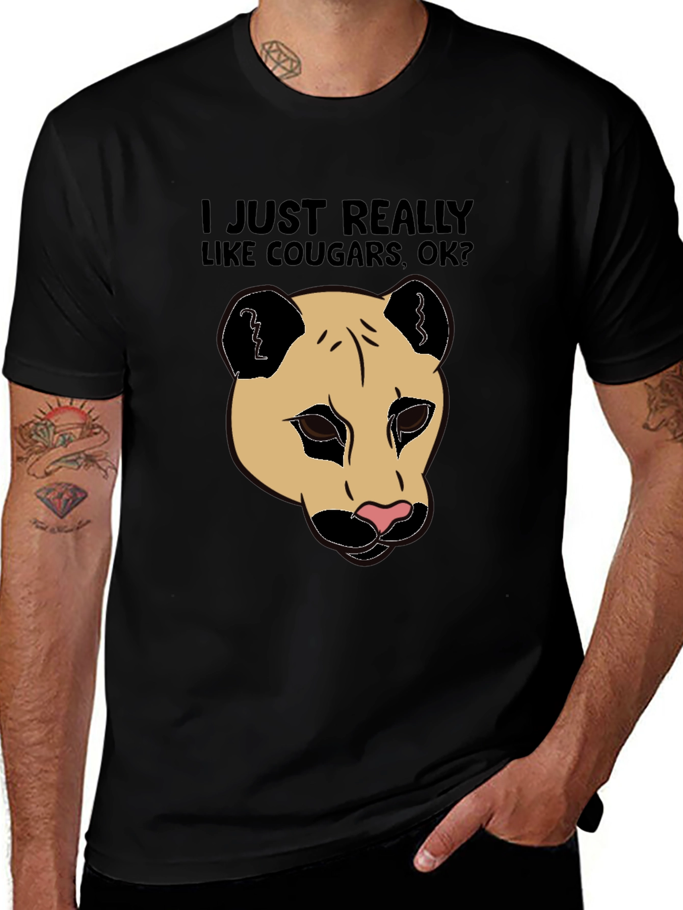 Variant 8 of Cougar Lover T-Shirt Funny Wildlife Graphic Tee