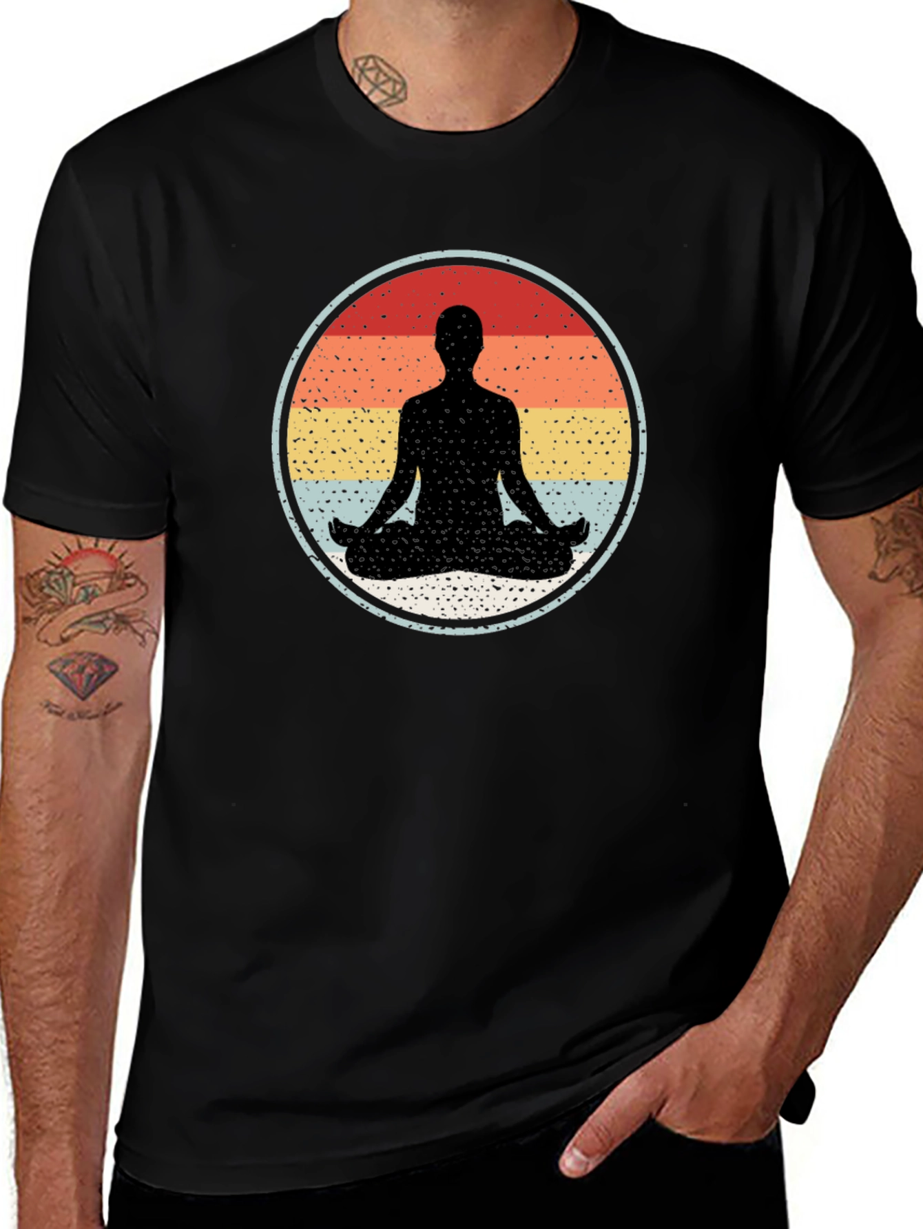 Variant 14 of Zen Meditation Graphic T-Shirt - Black