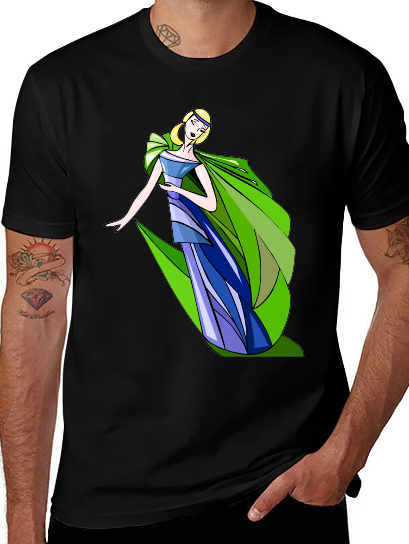 Variant 15 of Elegant Woman T-Shirt - Artistic Fashion Tee