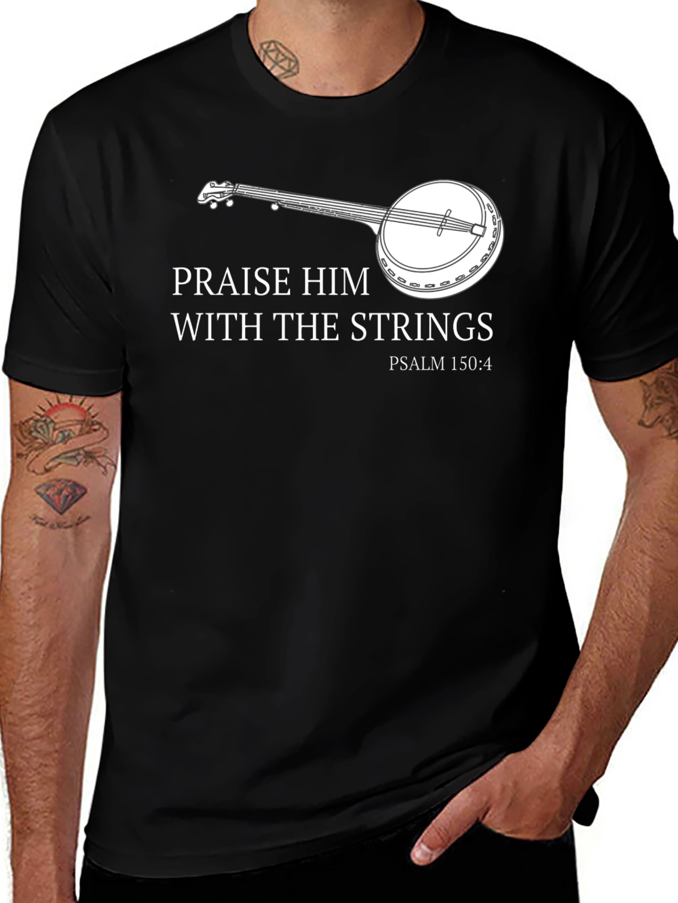 Variant 30 of Praise Him With Strings Banjo T-Shirt