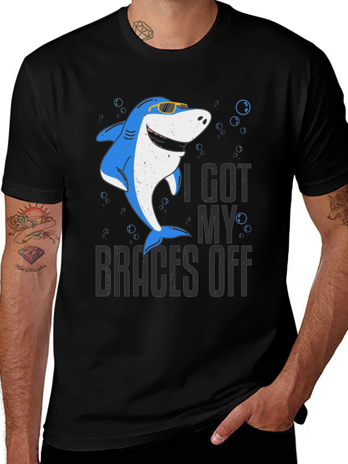 Variant 30 of I Got My Braces Off Shark Tee
