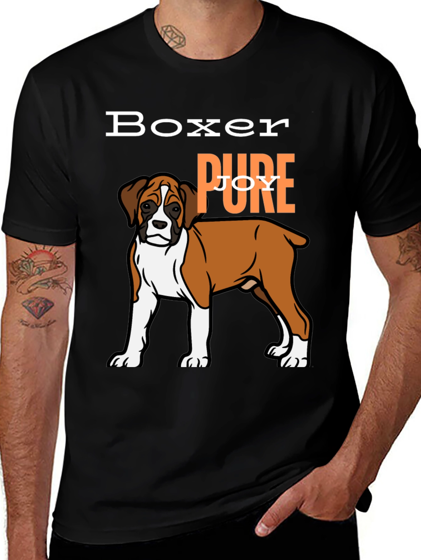 Variant 9 of Boxer Pure Joy T-Shirt - Dog Lover Tee